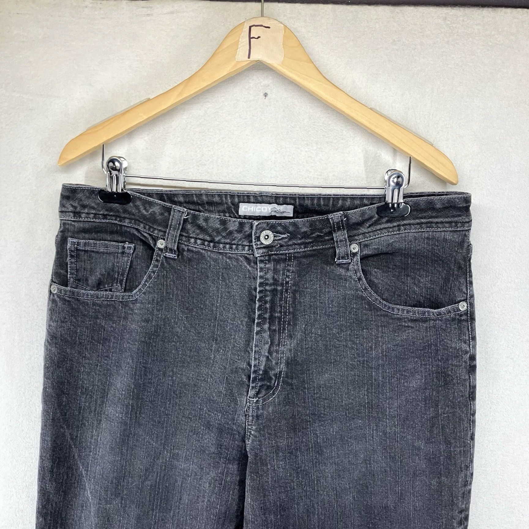 Vintage VINTAGE Chico's Platinum Women's Straight Jeans Size 3 36x32 Gray 90s Retro Bohemian Size 26" / US 2 / IT 38 - 4 Thumbnail