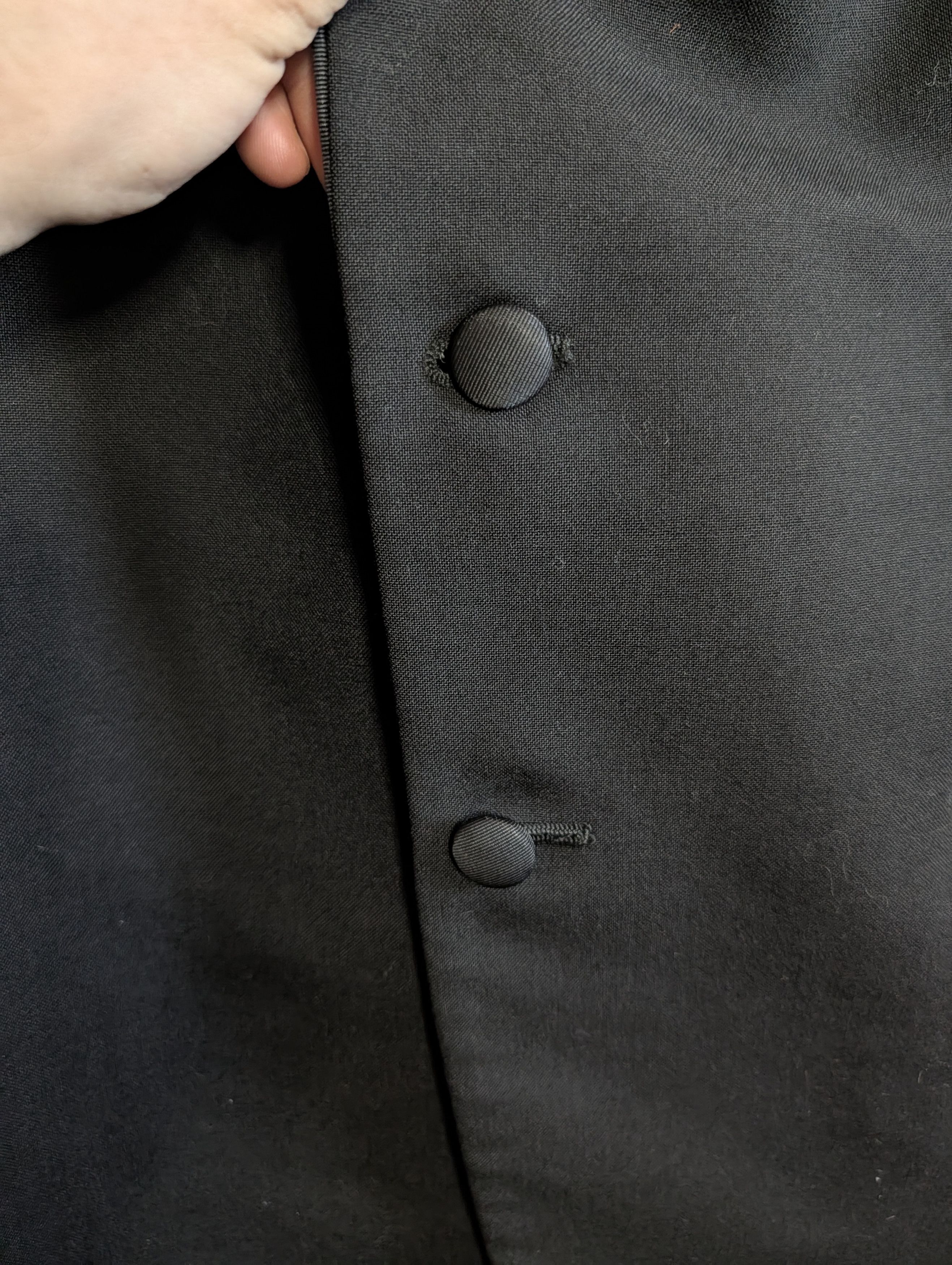 Polo Ralph Lauren Polo VTG MiUSA Black Satin Lapel Tuxedo Jacket 46R Size 46R - 5 Thumbnail