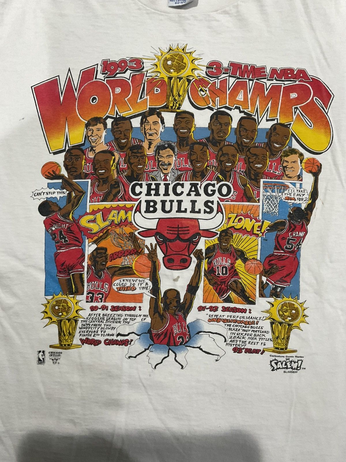 Salem Sportswear Vintage Chicago Bulls Salem sportswear, caricature shirt Size US L / EU 52-54 / 3 - 2 Thumbnail