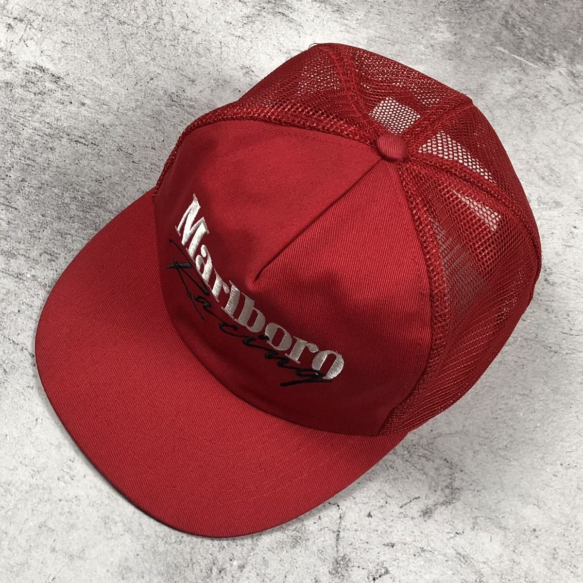 Marlboro 90s Rare Marlboro Racing Vintage Taiwan Trucker Cap Size ONE SIZE - 4 Thumbnail