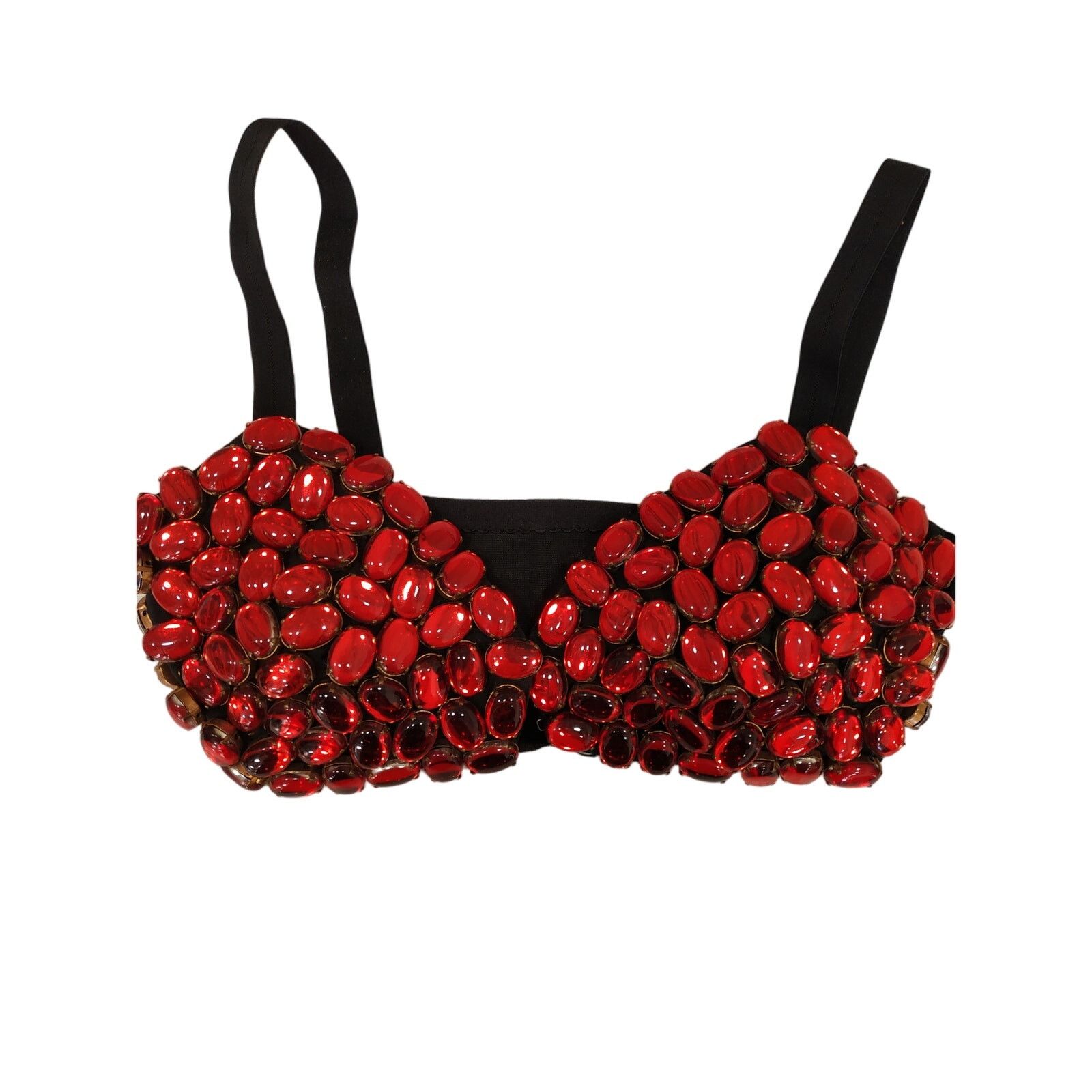 Dolce & Gabbana Vintage Dolce & Gabbana Gem Bra Top 42 Crystral Embellished Size L / US 10 / IT 46 - 2 Thumbnail