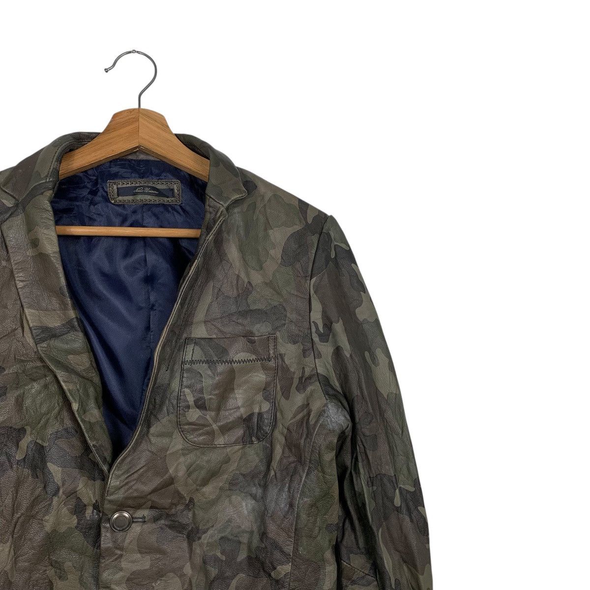 NANO universe Japanese Brand Nano Universe Camo Leather Jacket Size US XS / EU 42 / 0 - 5 Thumbnail
