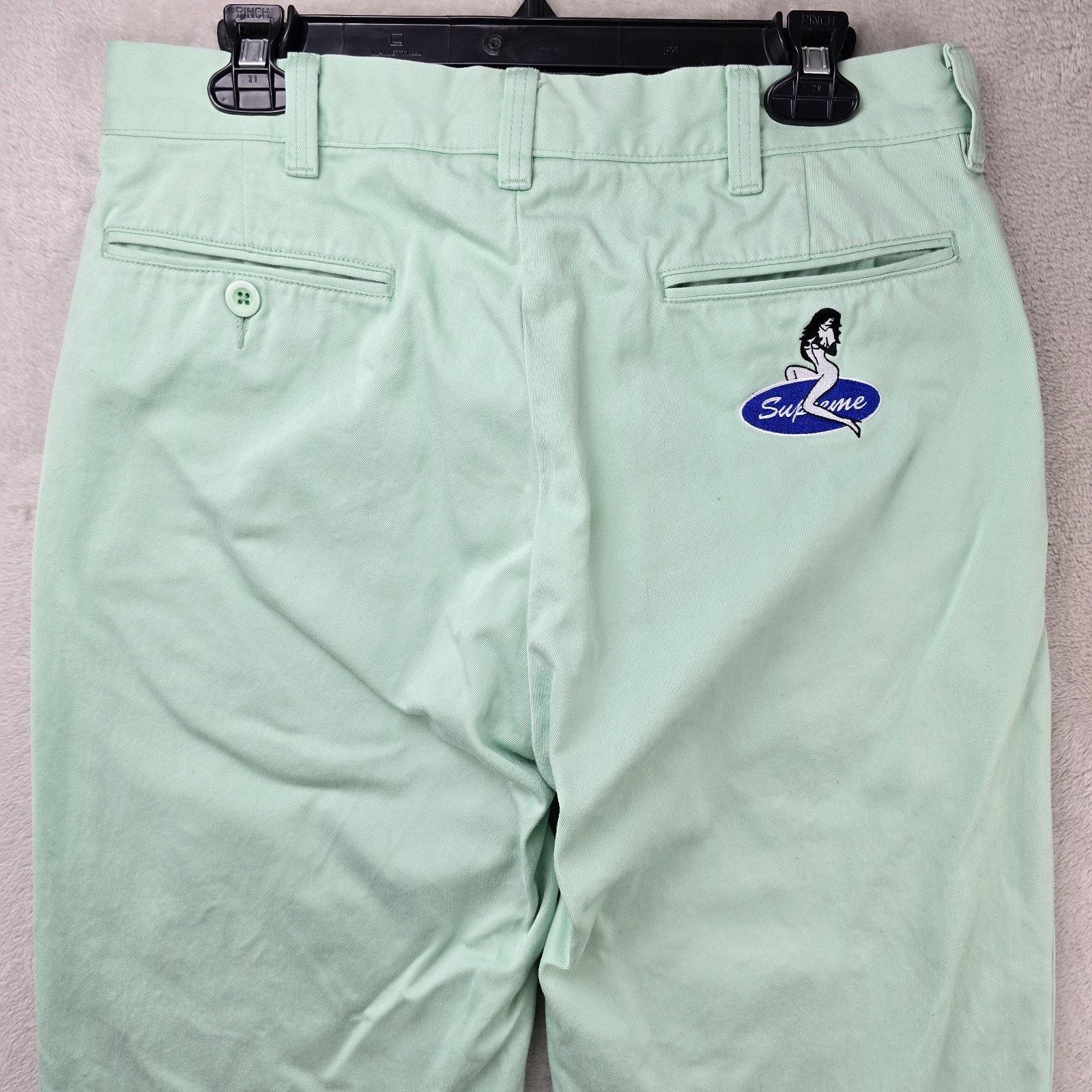 Supreme Supreme Chino Mint Pants 30 Fits 32x28 Green Pinup Girl SS23 Size US 30 / EU 46 - 8 Thumbnail