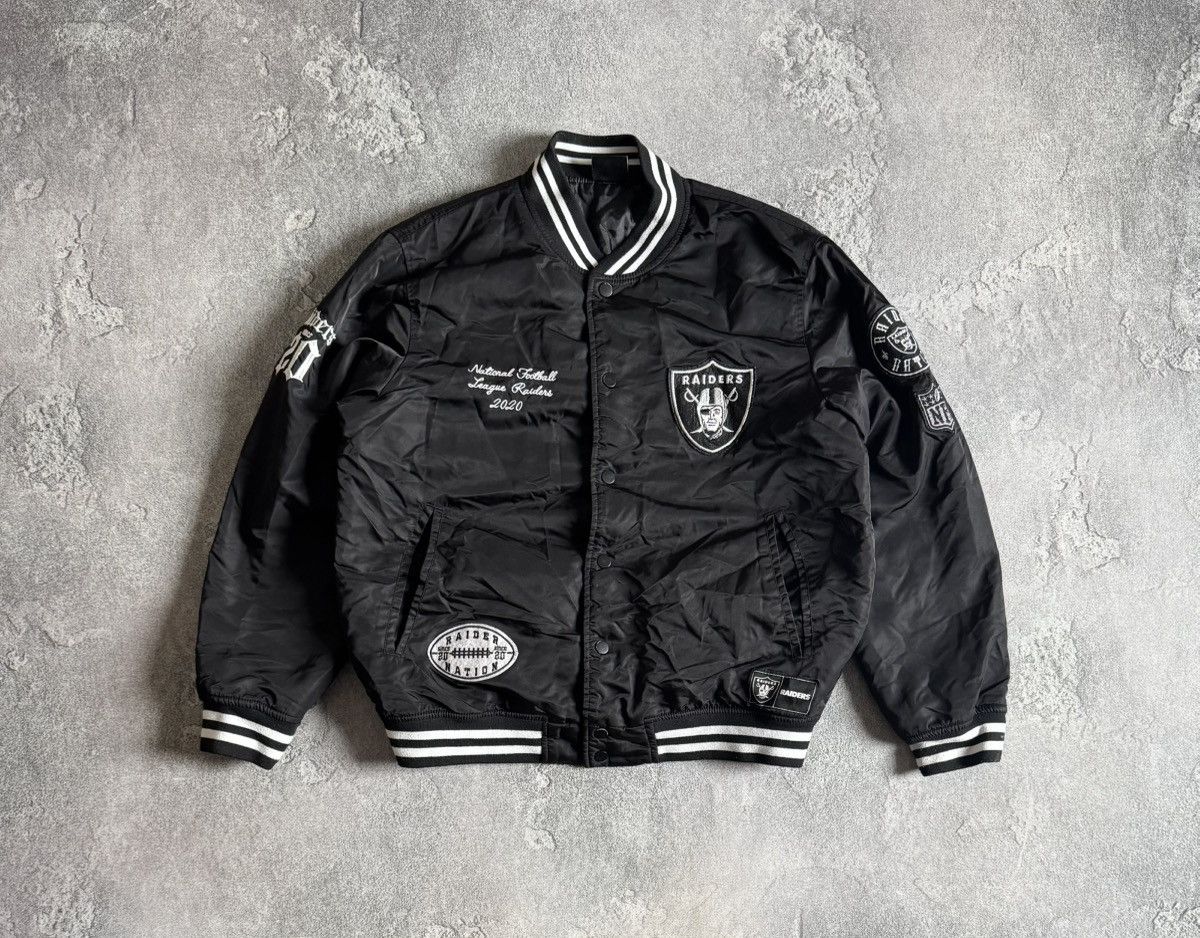 NFL Raiders NFL Las Vegas raider nation bomber jacket button up Size US L / EU 52-54 / 3 - 5 Thumbnail