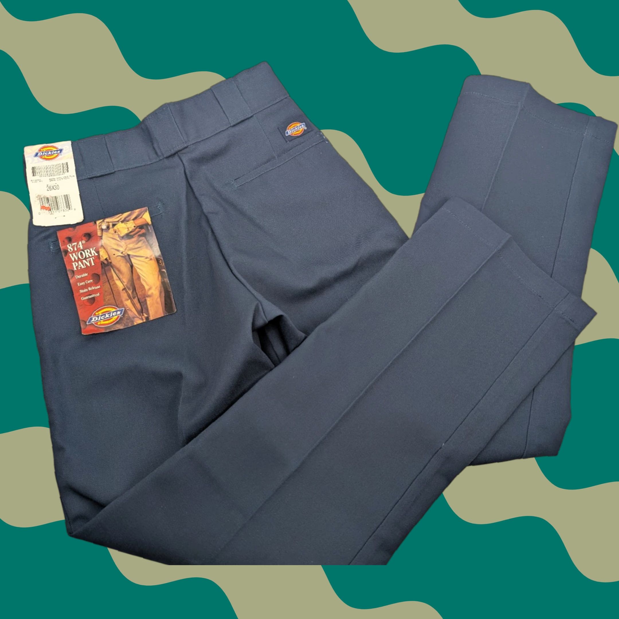 Dickies Dickies 874 Pants Navy 26x30 Regular Fit Straight Front 4-Pockets Work Casual Men Size US 26 / EU 42 - 1 Thumbnail