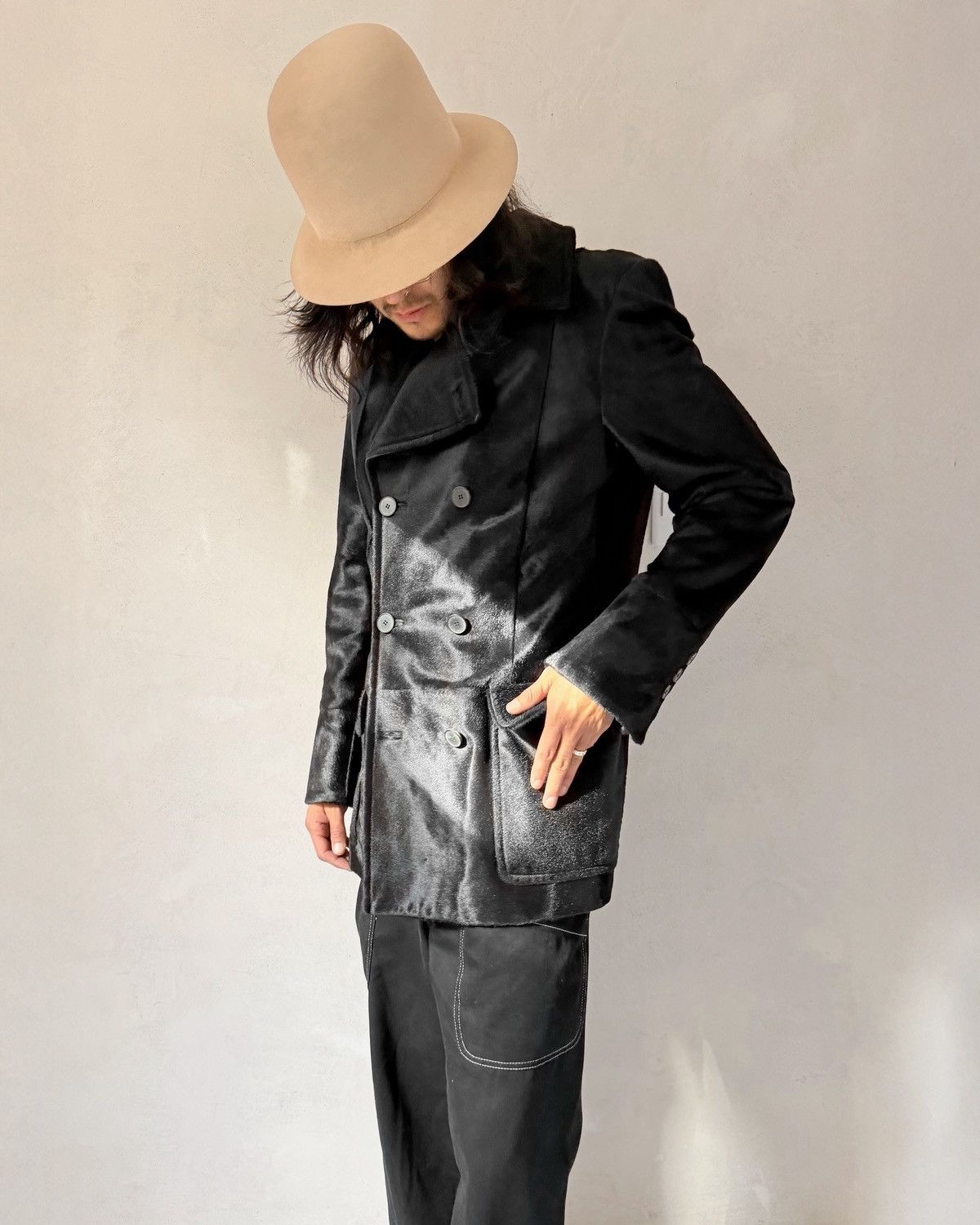 Yves Saint Laurent YSL hair-on cowhide coat by Marc Jacobs Size US M / EU 48-50 / 2 - 2 Thumbnail