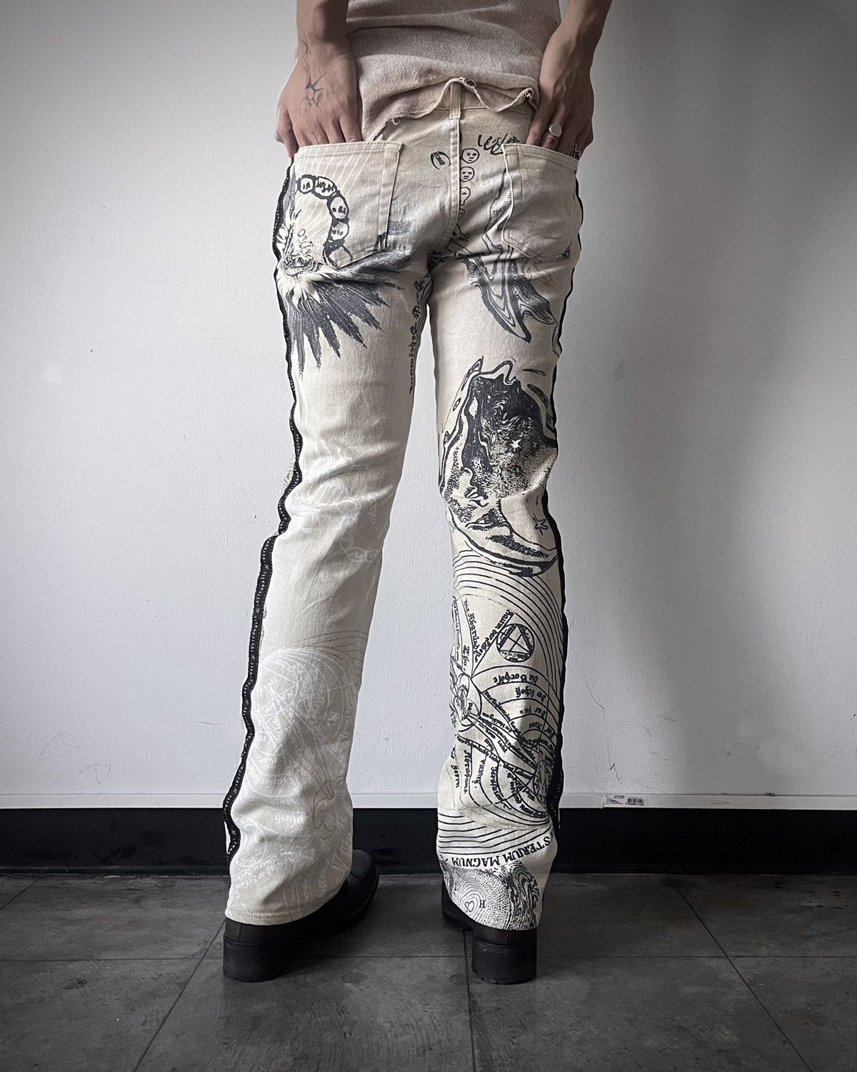 Just Cavalli Just Cavalli AW03 Astrology Stripe Pants Size US 35 - 2 Thumbnail