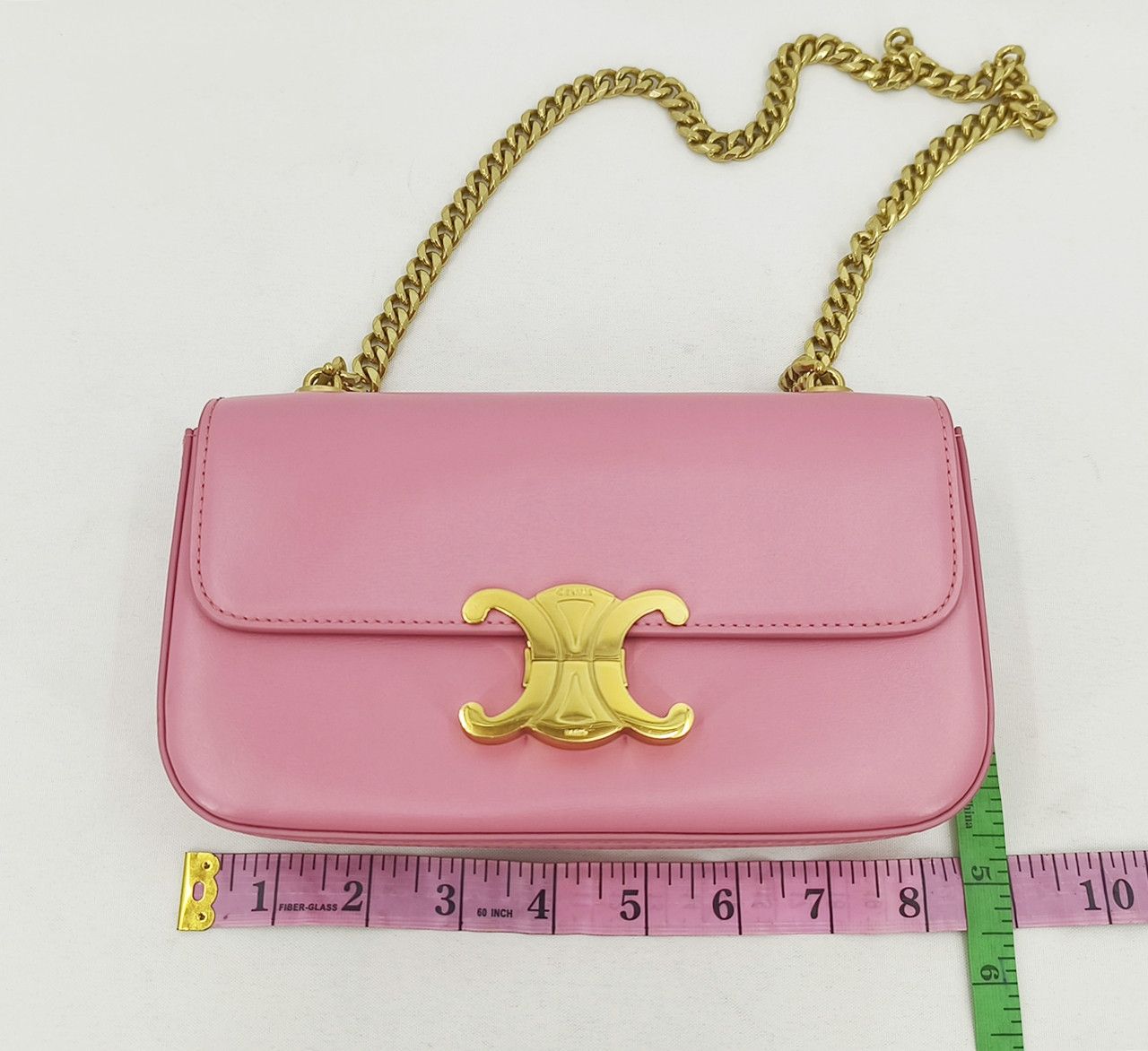 Celine CELINE Triomphe shoulder gold chain pink bag Size ONE SIZE - 12 Thumbnail