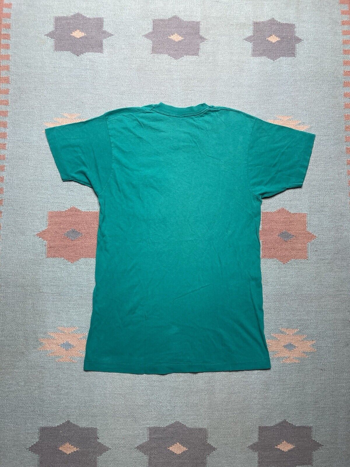 Fruit Of The Loom × Vintage 80s fruit of the loom pocket tshirt blank turquoise cotton M Size US M / EU 48-50 / 2 - 8 Thumbnail