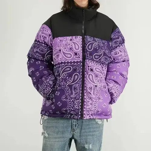 Paisley Bandana Purple Padded Jacket