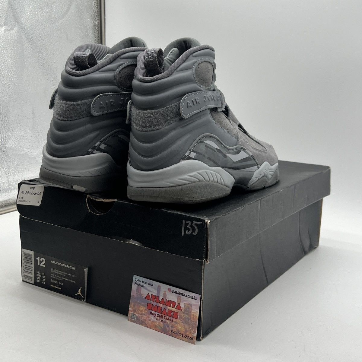 Jordan Brand Air Jordan 8 cool grey Size US 12 / EU 45 - 5 Thumbnail