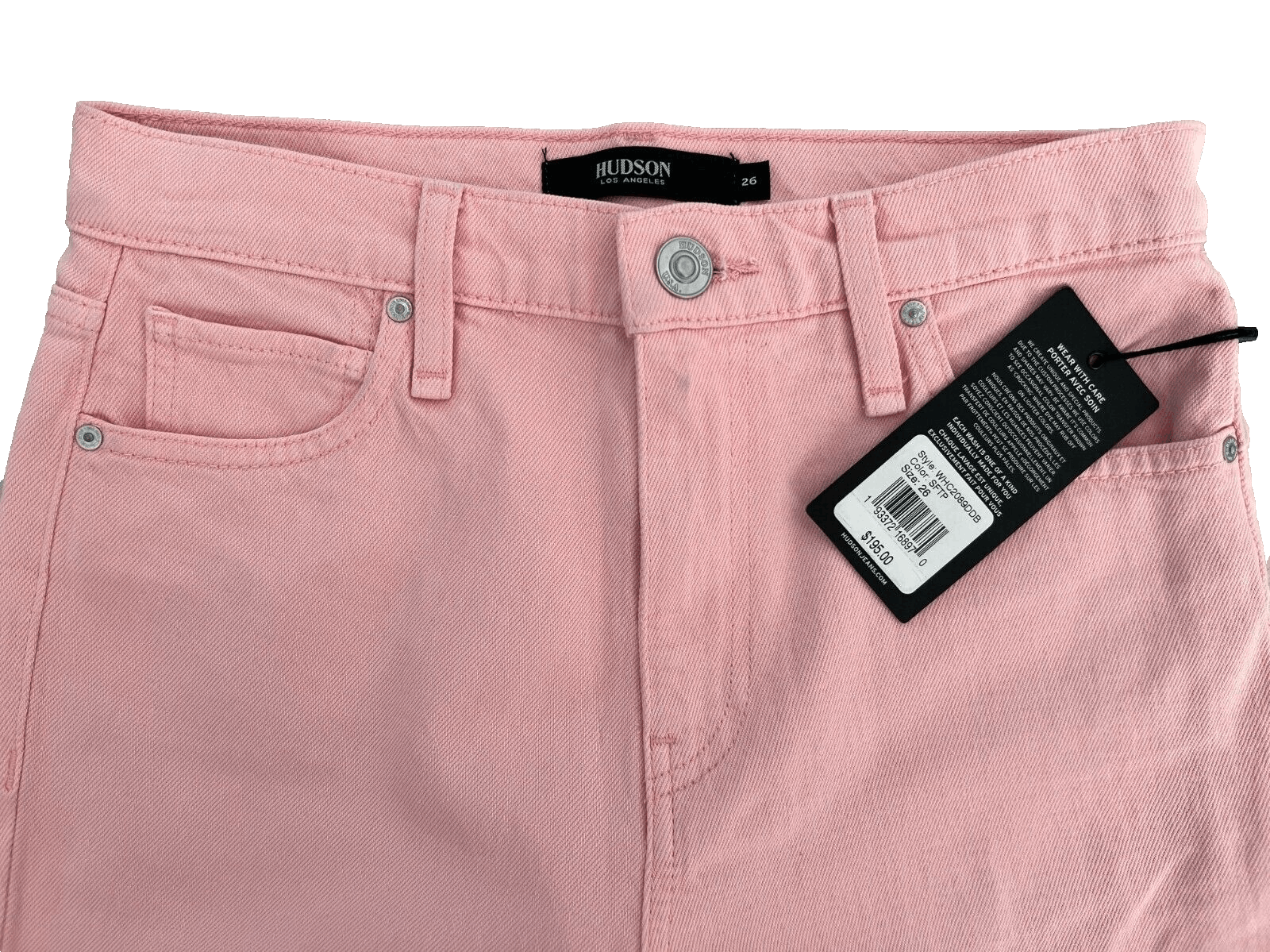 Hudson Hudson Remi Straight Cropped Jeans Soft Pink ( 26 ) Size 26" / US 2 / IT 38 - 5 Thumbnail