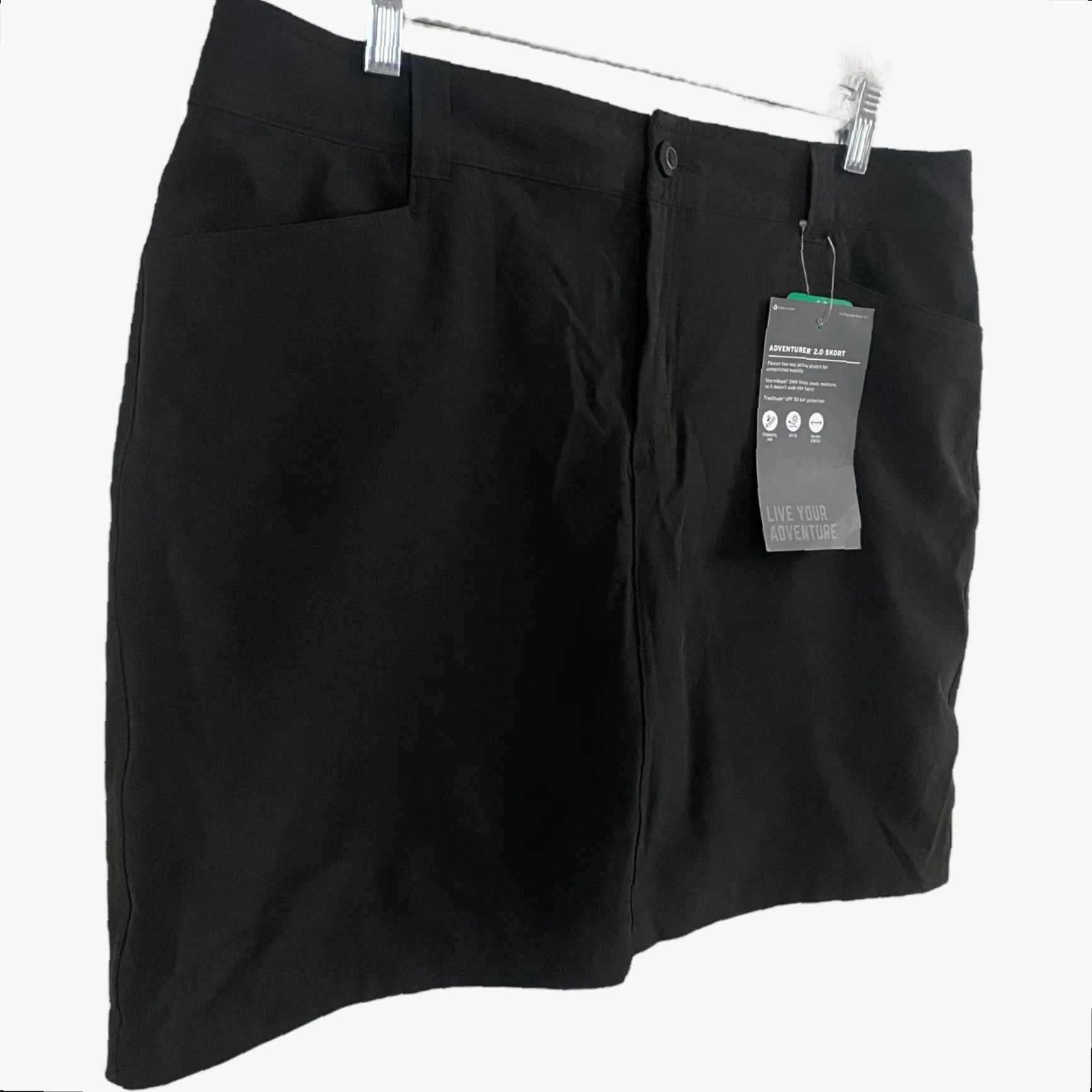 Eddie Bauer Eddie Bauer Adventure 2.0 Skort Black Women's Size 12 Hiking Travel Outdoors New Short Skirt Pockets Lightweight Activewear Size ONE SIZE - 2 Thumbnail