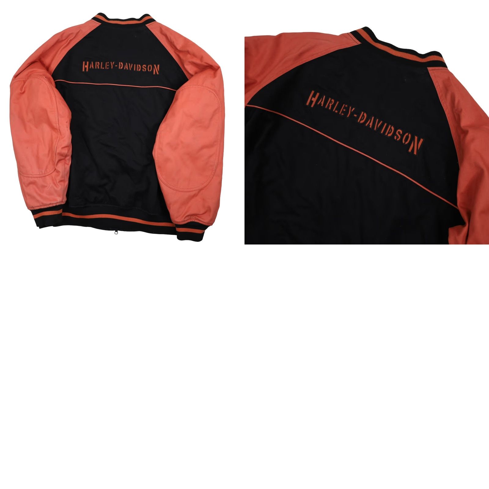 Harley Davidson VINTAGE Harley-Davidson Mens XL Spellout Quilted Bomber Jacket Black Size US XL / EU 56 / 4 - 9 Thumbnail