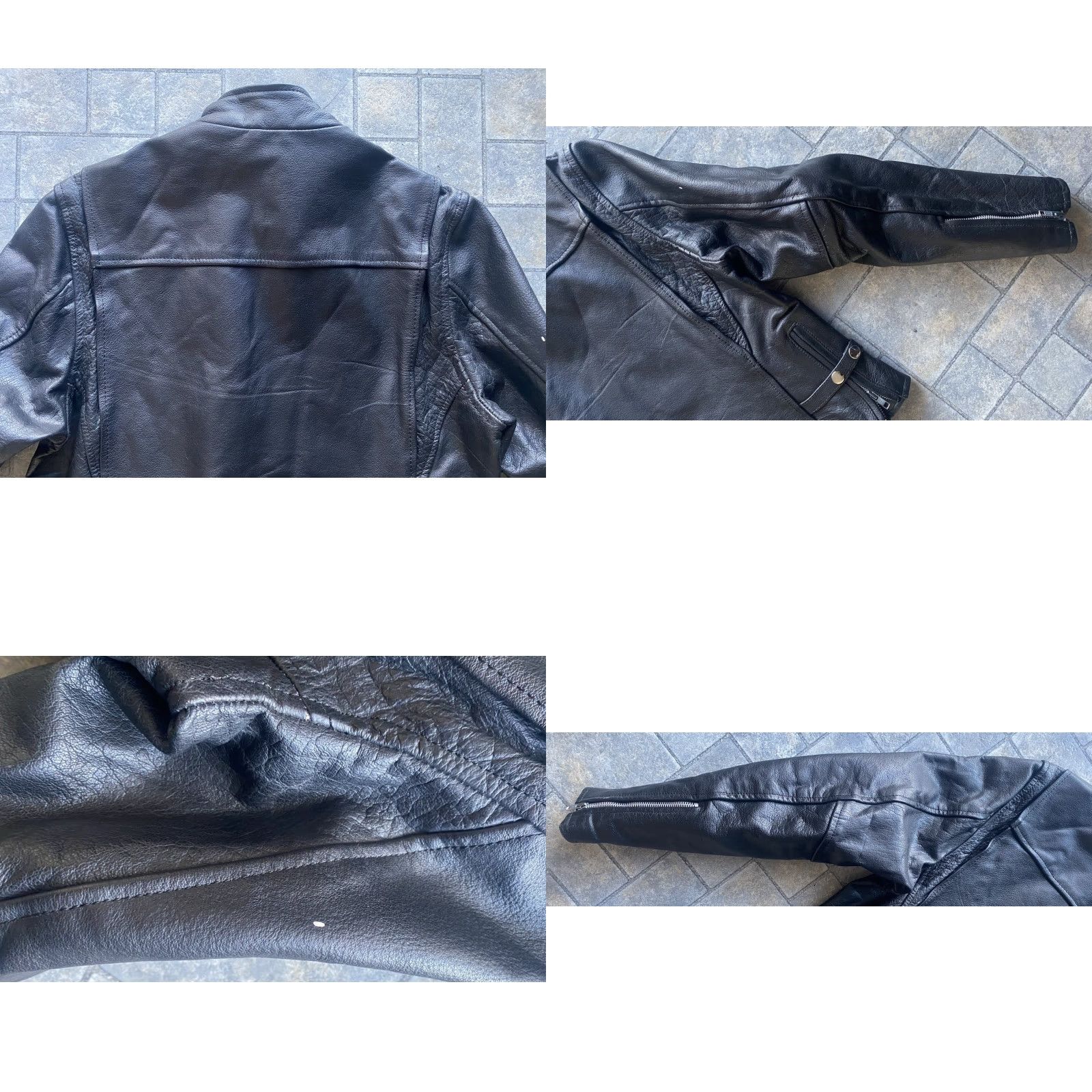Vintage VINTAGE Biker Leather Motorcycle Jacket Coat Flaws Jamin Leather Women’s Size L Black Jacket Size L / US 10 / IT 46 - 11 Thumbnail
