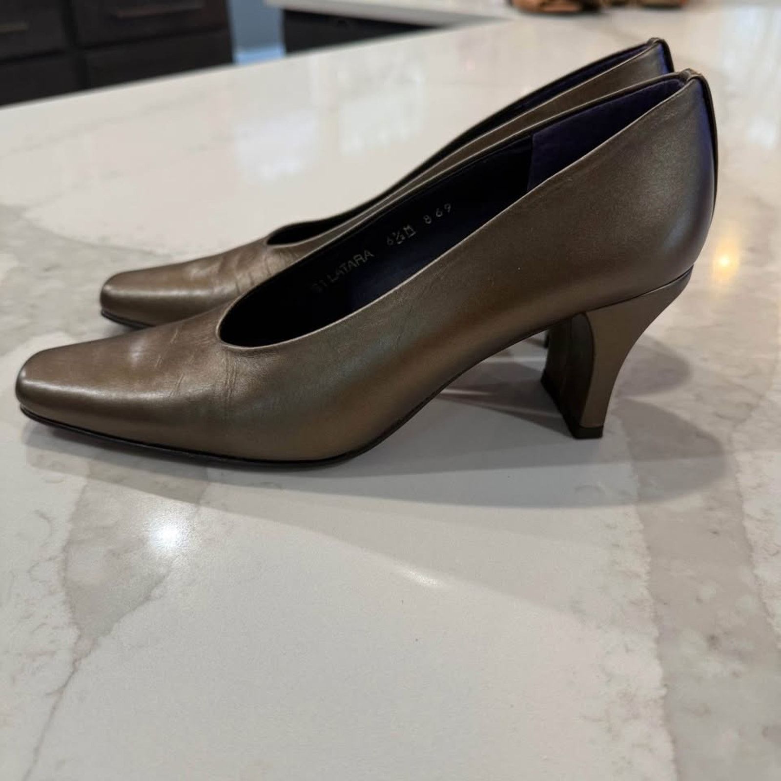 Donald Pliner Vintage Donald J Pliner Latara Square Toe Heels Womens 6.5 Size US 6.5 / IT 36.5 - 3 Thumbnail