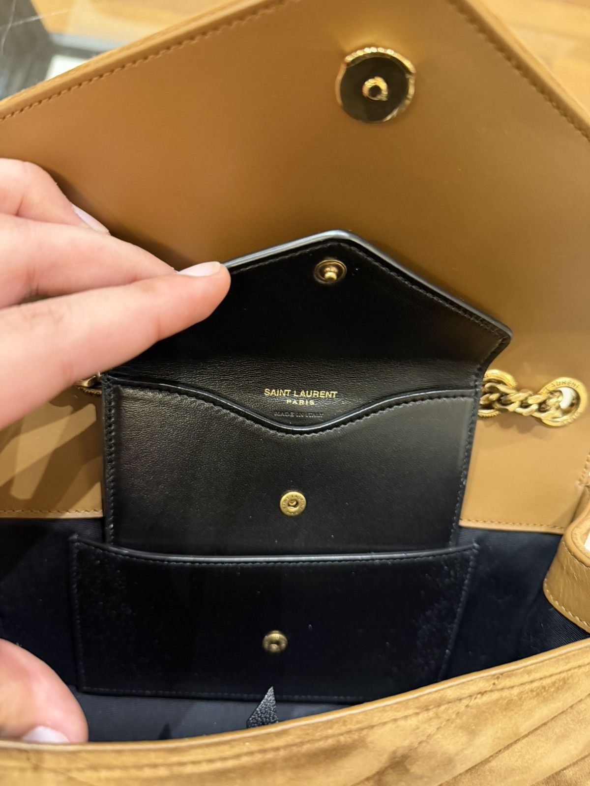 Yves Saint Laurent Saint Laurent Matelassé Suede Small LouLou Bag Size ONE SIZE - 10 Thumbnail