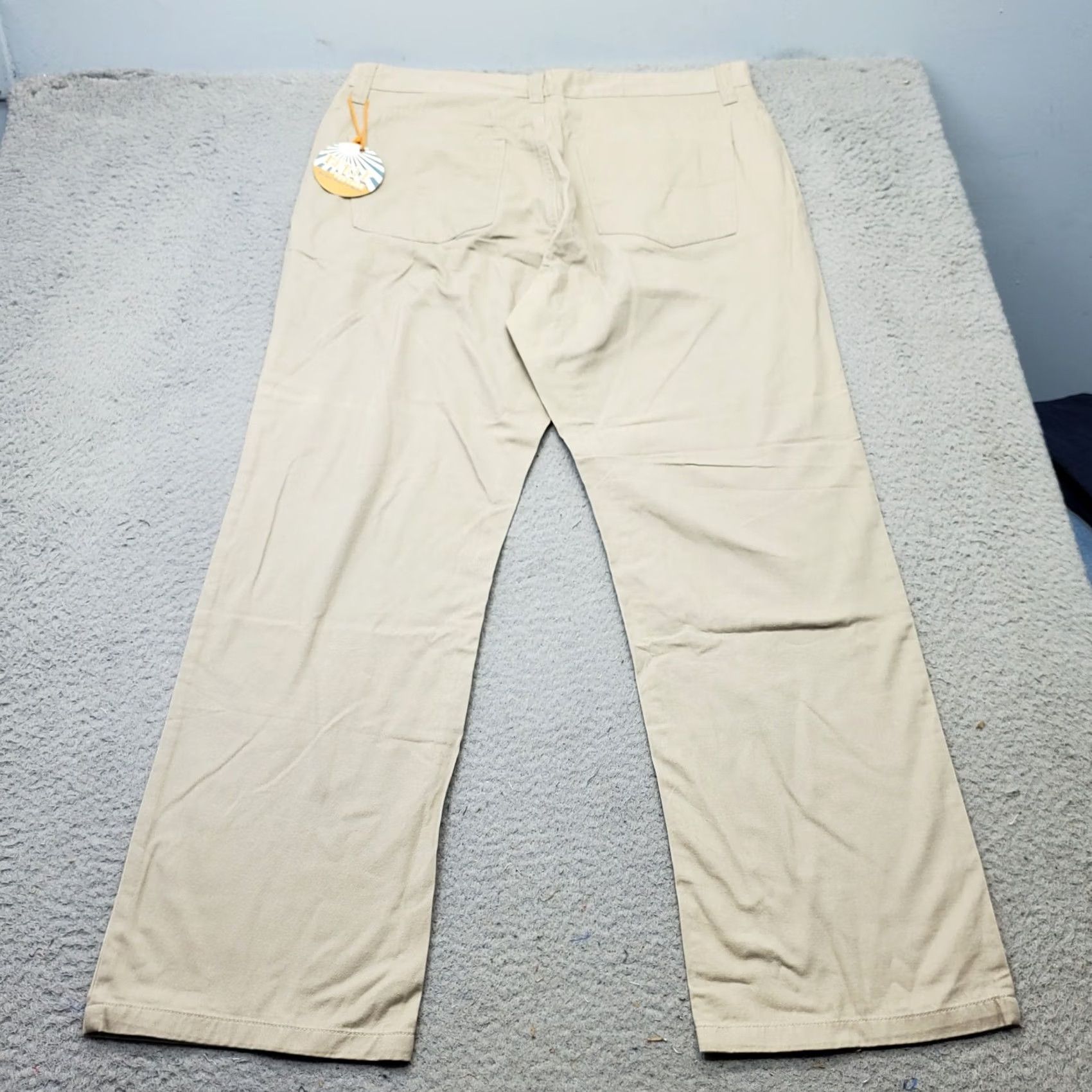 Berle Berle Chino Pants Mens 38x30 Brown 5-Pocket Straight Leg Outdoor Belt Loop Casual Pants Size US 38 / EU 54 - 2 Thumbnail