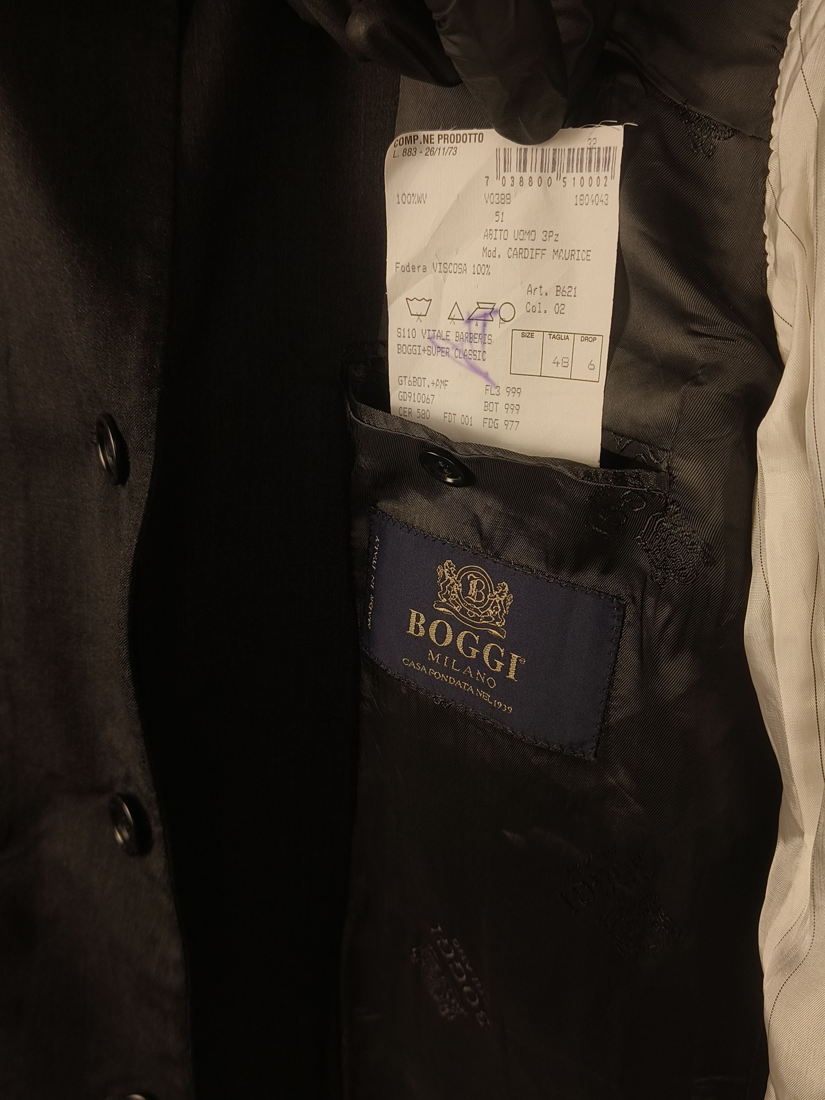 Boggi Boggi Milano Super 110 Classic Vintage Wool Suit Blazer Size 38R - 3 Thumbnail
