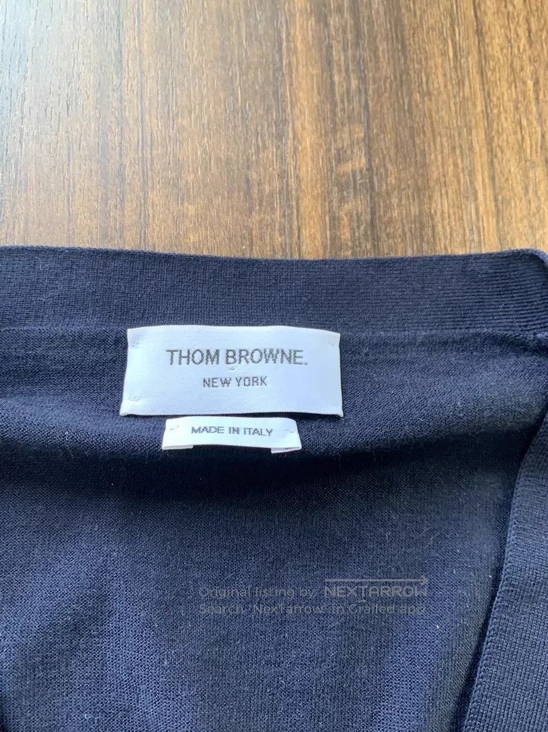Thom Browne Thom Browne Old Money Style Wool Cardigan, Blue Size US M / EU 48-50 / 2 - 2 Thumbnail