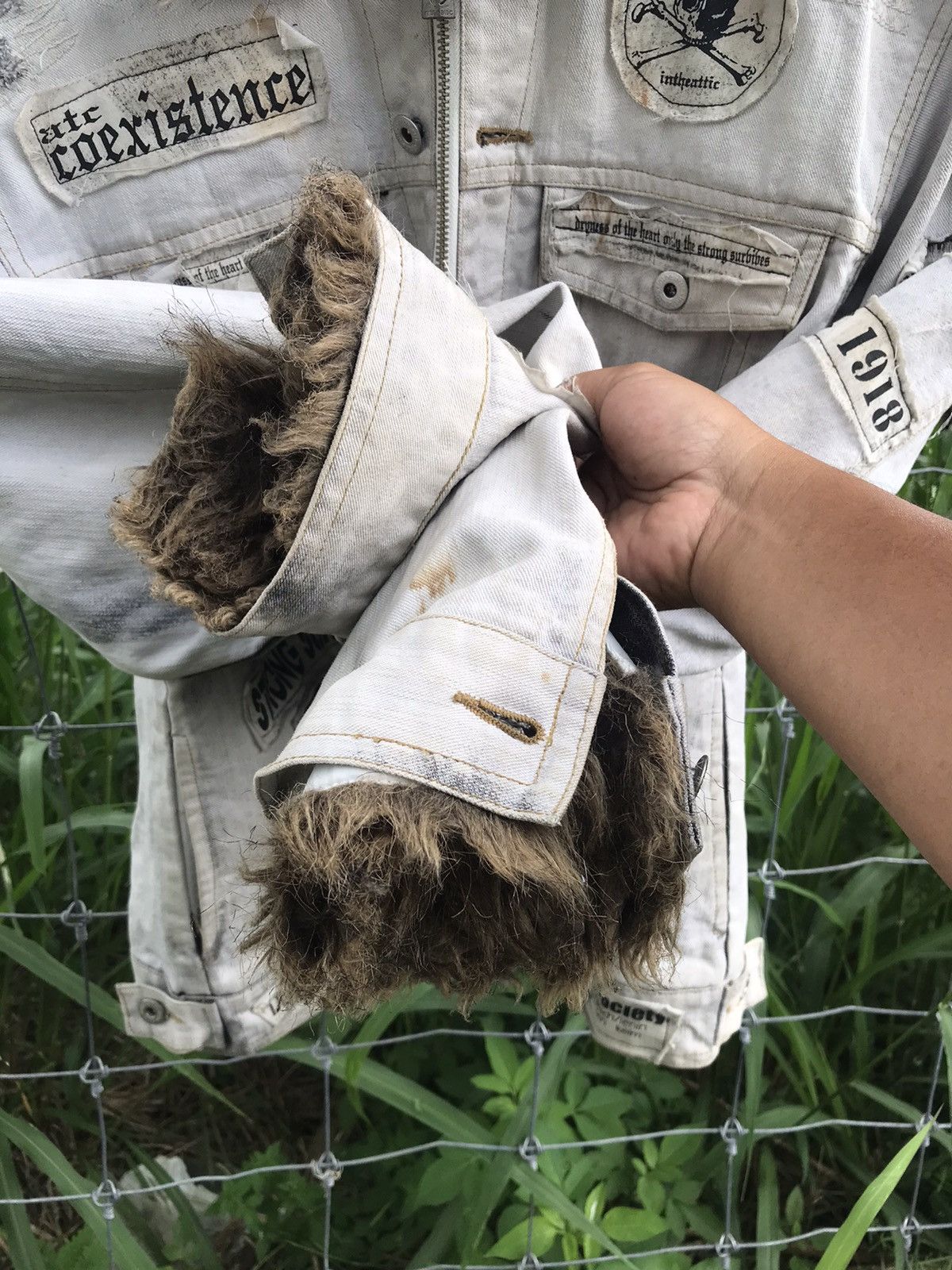 If Six Was Nine × In The Attic In The Attic Mink Fur Denim Jacket Size US M / EU 48-50 / 2 - 4 Thumbnail