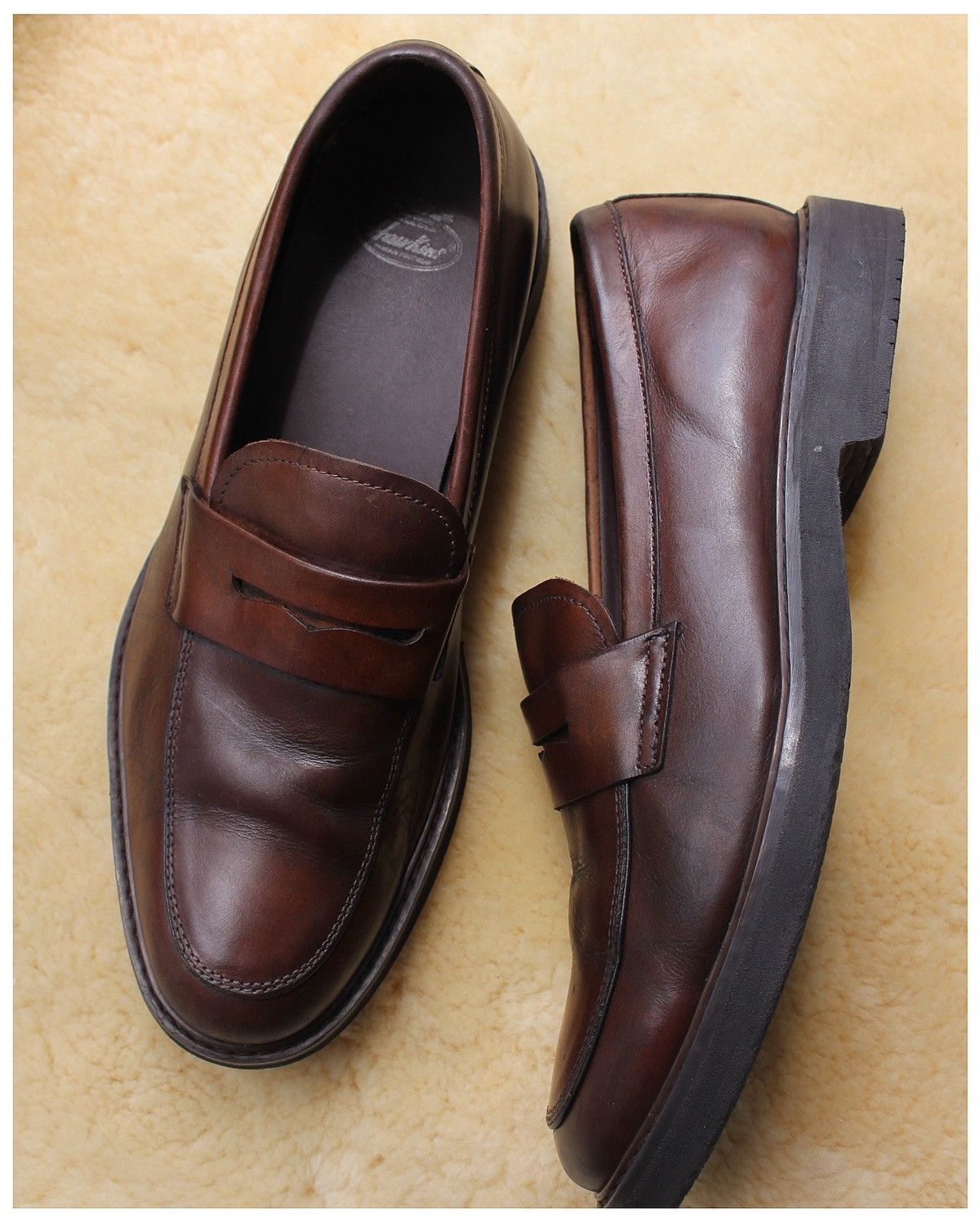 Japanese Brand × Vintage 2011 HAWKINS BROWN LEATHER PENNY LOAFERS Size US 8 / EU 41 - 3 Thumbnail