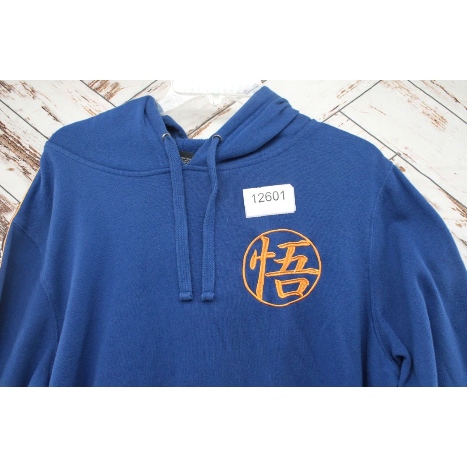 Vintage Dragon Ball Z Hoodie Adult L Blue Embroidered Front Pocket Goku Anime Shirt Size US L / EU 52-54 / 3 - 8 Thumbnail