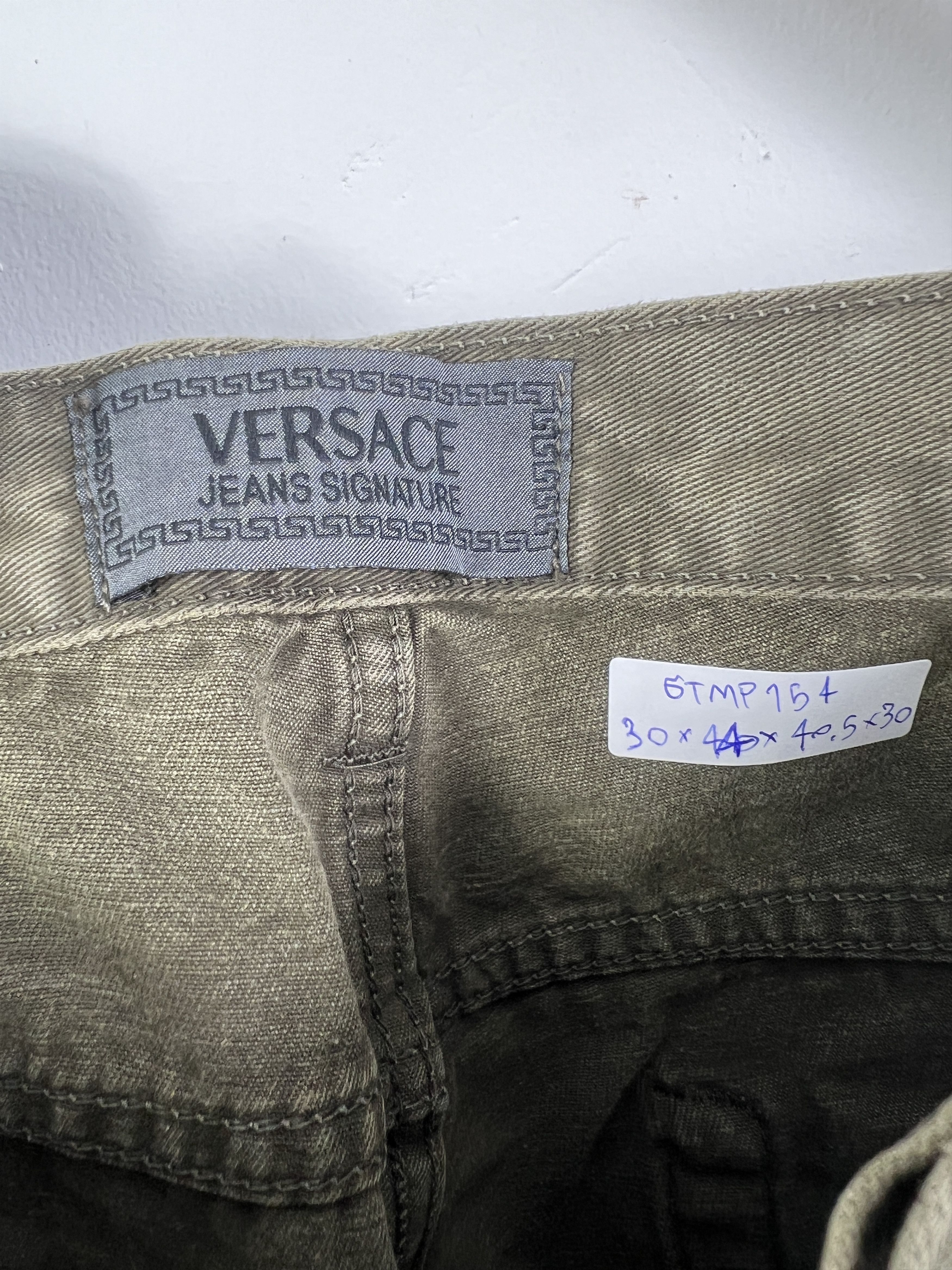 Versace Jeans Couture Vintage VERSACE Jeans Signature Khaki Green Denim GTMP154 Size US 30 / EU 46 - 6 Thumbnail