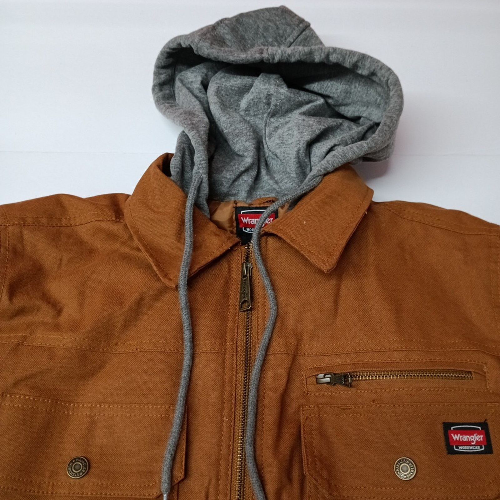 Wrangler Wrangler Jacket Quilt Lined Brown Men's S Canvas Hooded Size US S / EU 44-46 / 1 - 3 Thumbnail