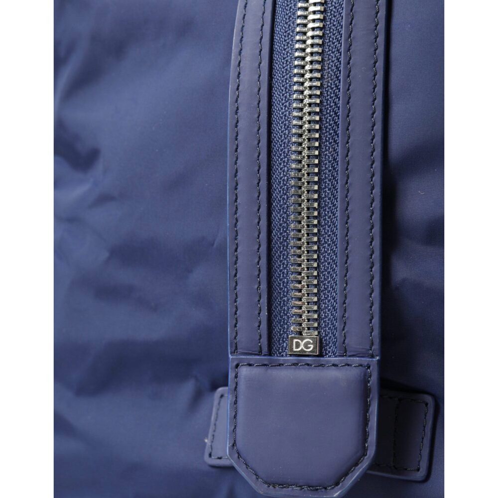Dolce & Gabbana Dolce & Gabbana Blue Nylon Calfskin Hand Shoulder Duffel Bag Size ONE SIZE - 5 Thumbnail
