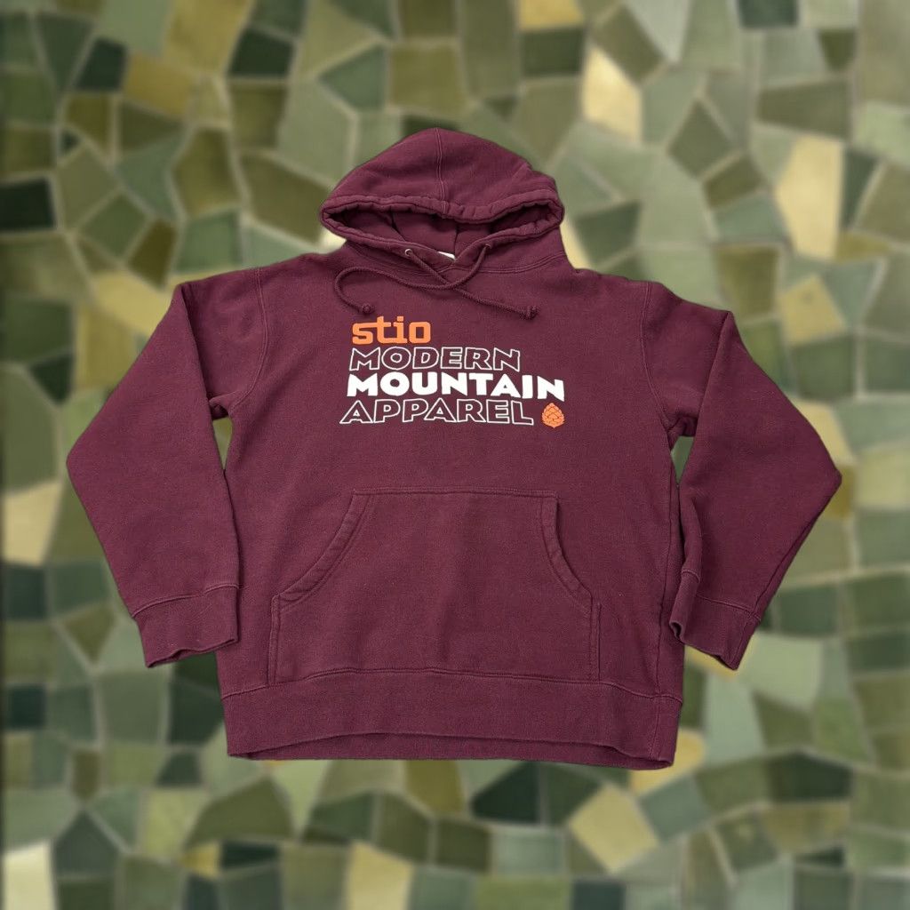 Vintage Stio Hoodie Mens Small Maroon Pullover Graphic Print Outdoor Fleece Hooded Pockets Logo Shirt/Hoody Size US S / EU 44-46 / 1 - 1 Thumbnail