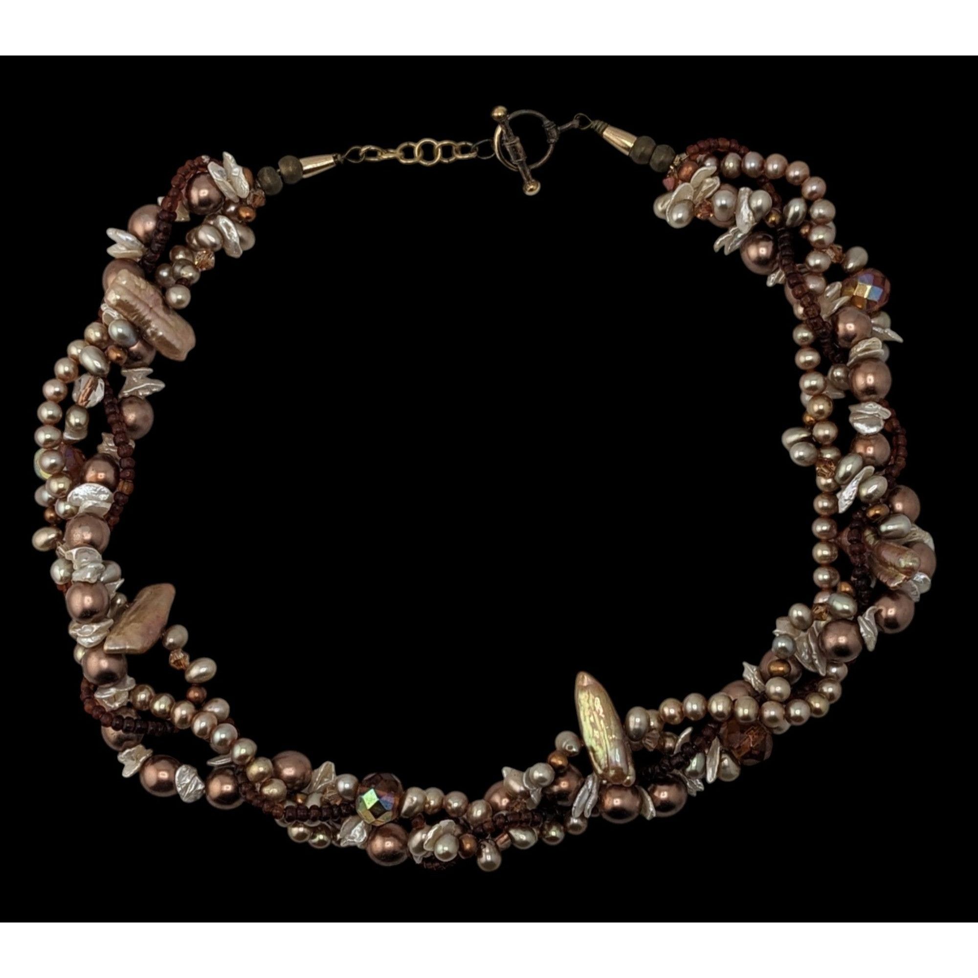 Handmade Vintage Handmade Mermaidcore Braided Freshwater Pearl & Glas Size ONE SIZE - 1 Thumbnail
