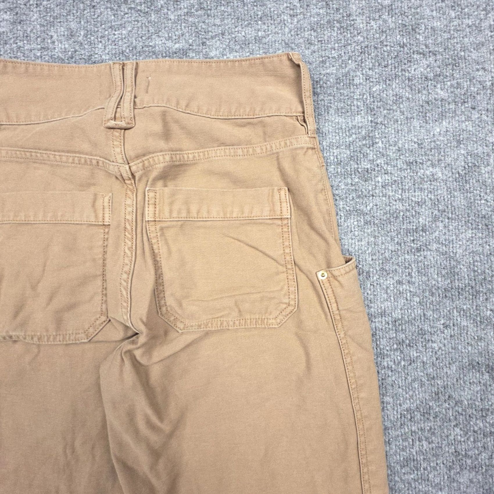 Frame FRAME Twisted Utility Pants Women's 24 Brown Workwear Frayed Hem 100% Cotton Pants Regular Women Size 42" / US 20 - 4 Thumbnail