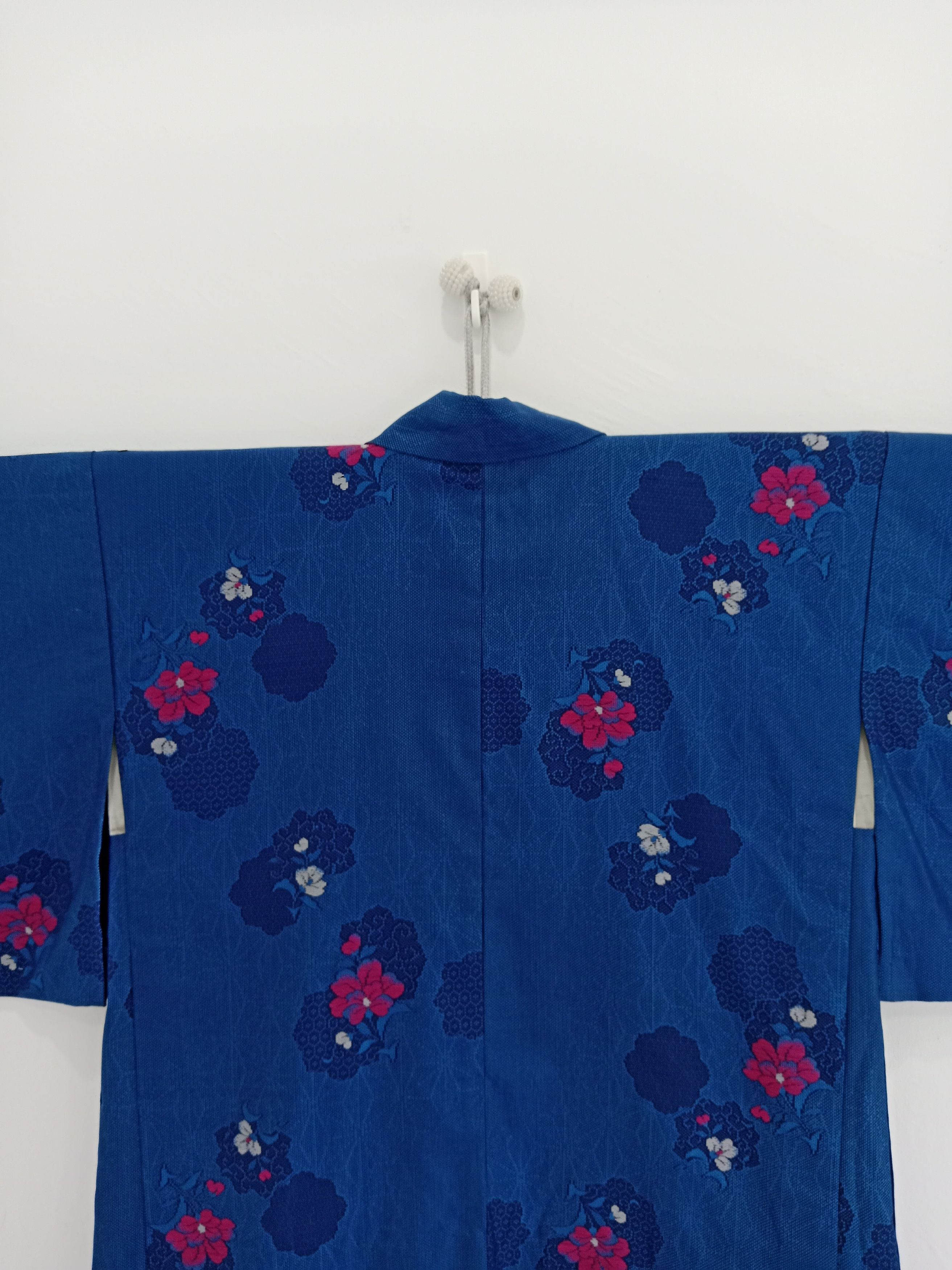 Japanese Brand Vintage Haori Kimono Flower Motif Japanese Traditional Wear Size US L / EU 52-54 / 3 - 4 Thumbnail