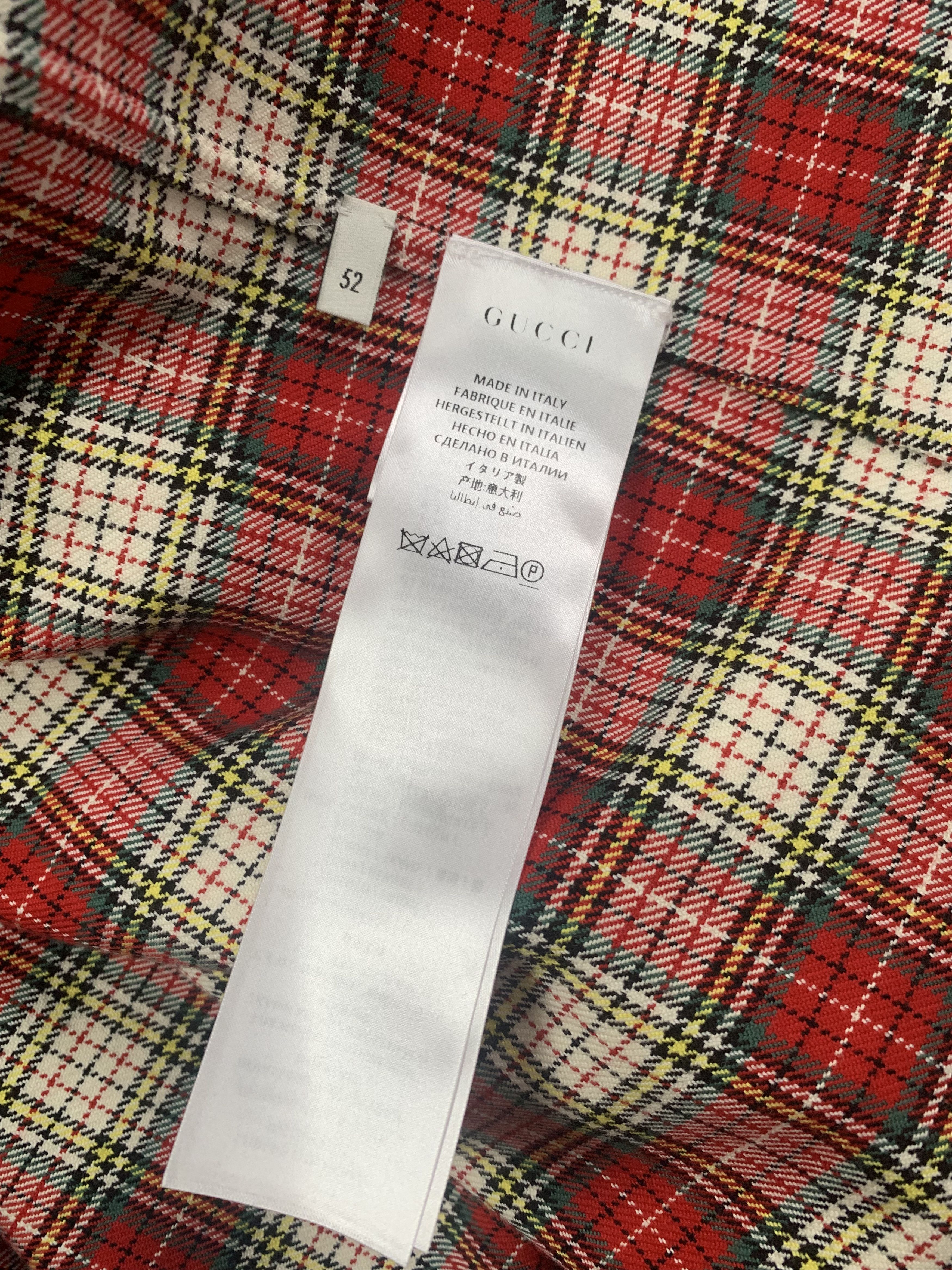 Gucci Gucci Snake Plaid Shirt Size US L / EU 52-54 / 3 - 9 Thumbnail