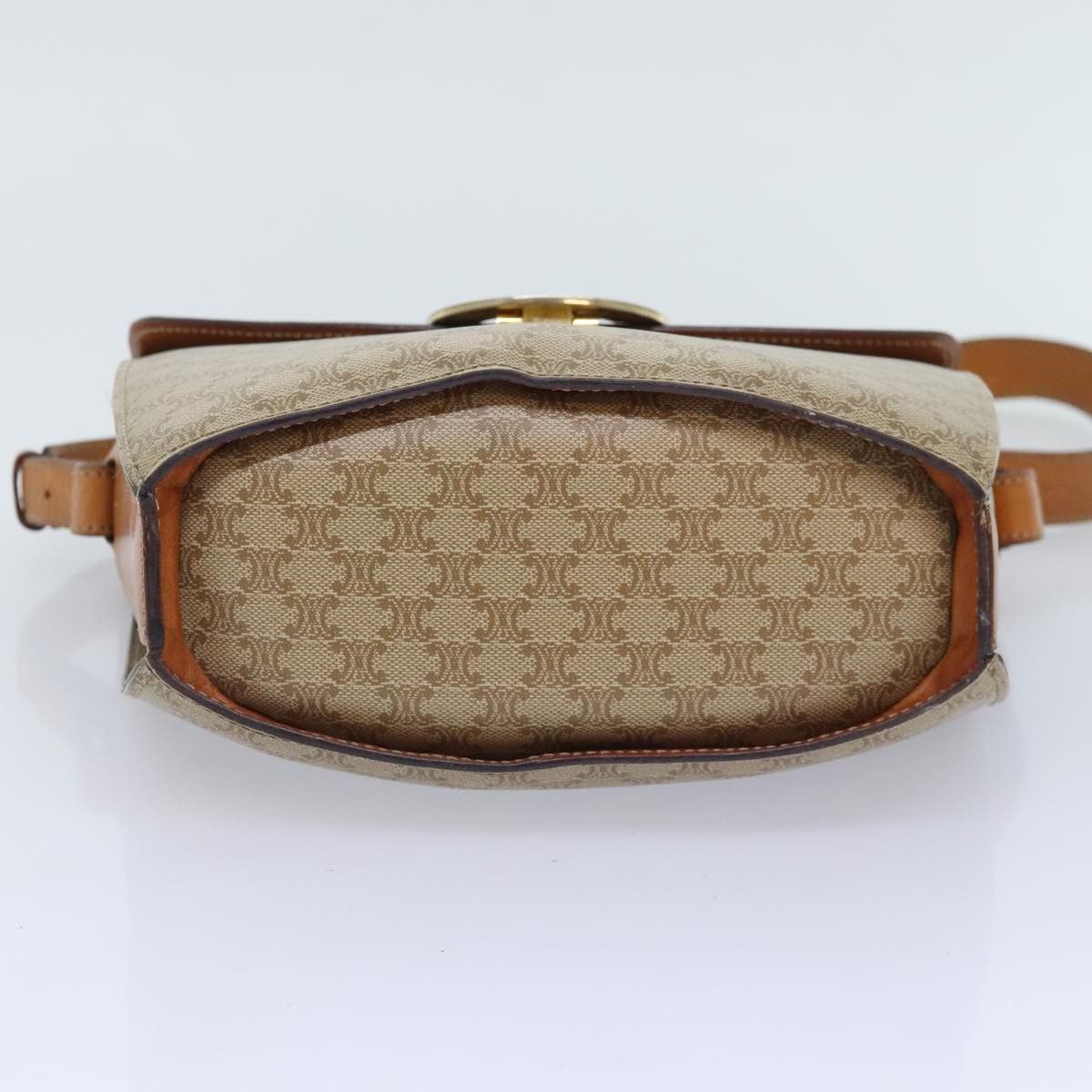 Celine CELINE Macadam Canvas Shoulder Bag Beige Gold Size ONE SIZE - 9 Thumbnail