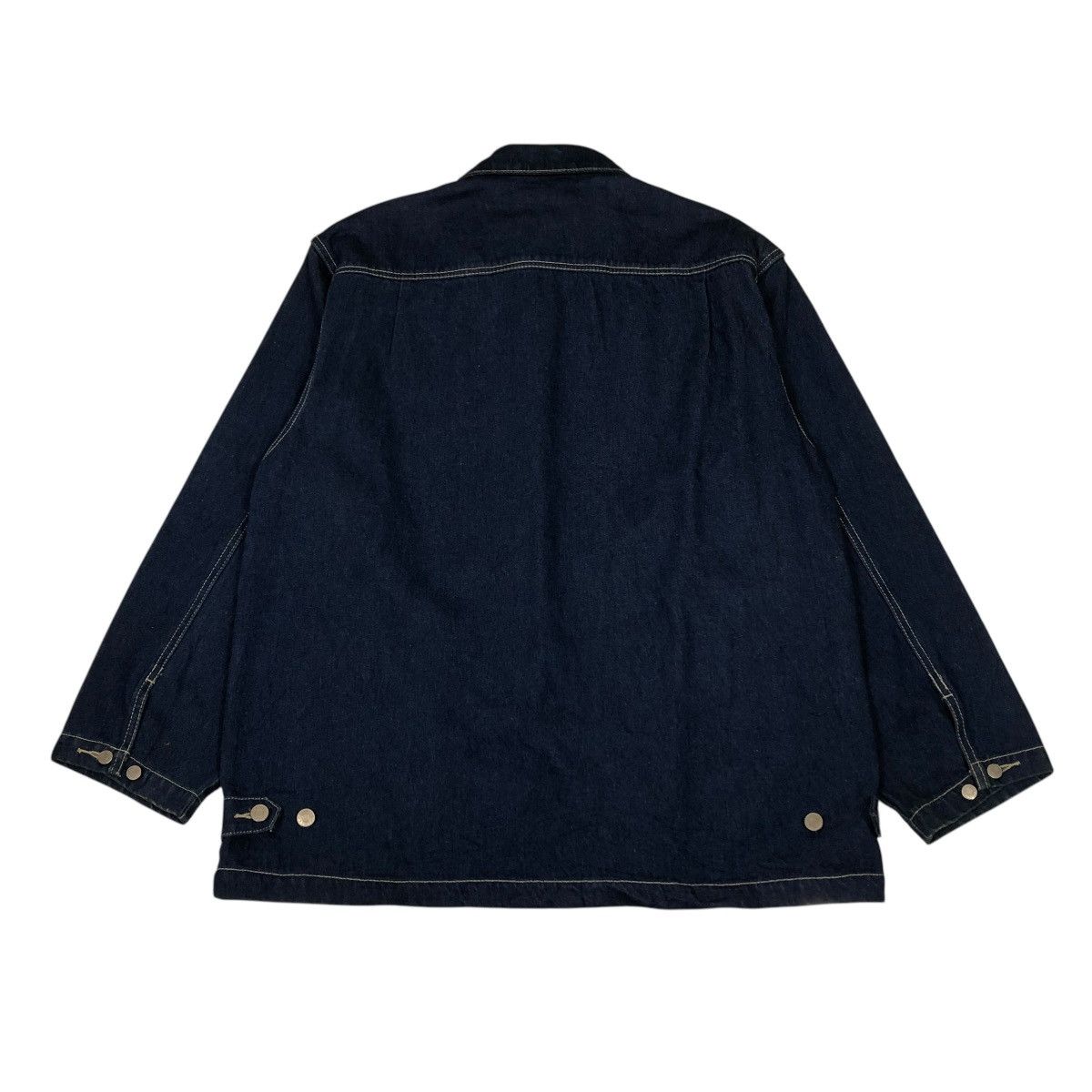 Japanese Brand 🔥VINTAGE DENIM CHORE JACKET HILL CROP POCKET ISSEY MIYAKE Size US M / EU 48-50 / 2 - 2 Thumbnail