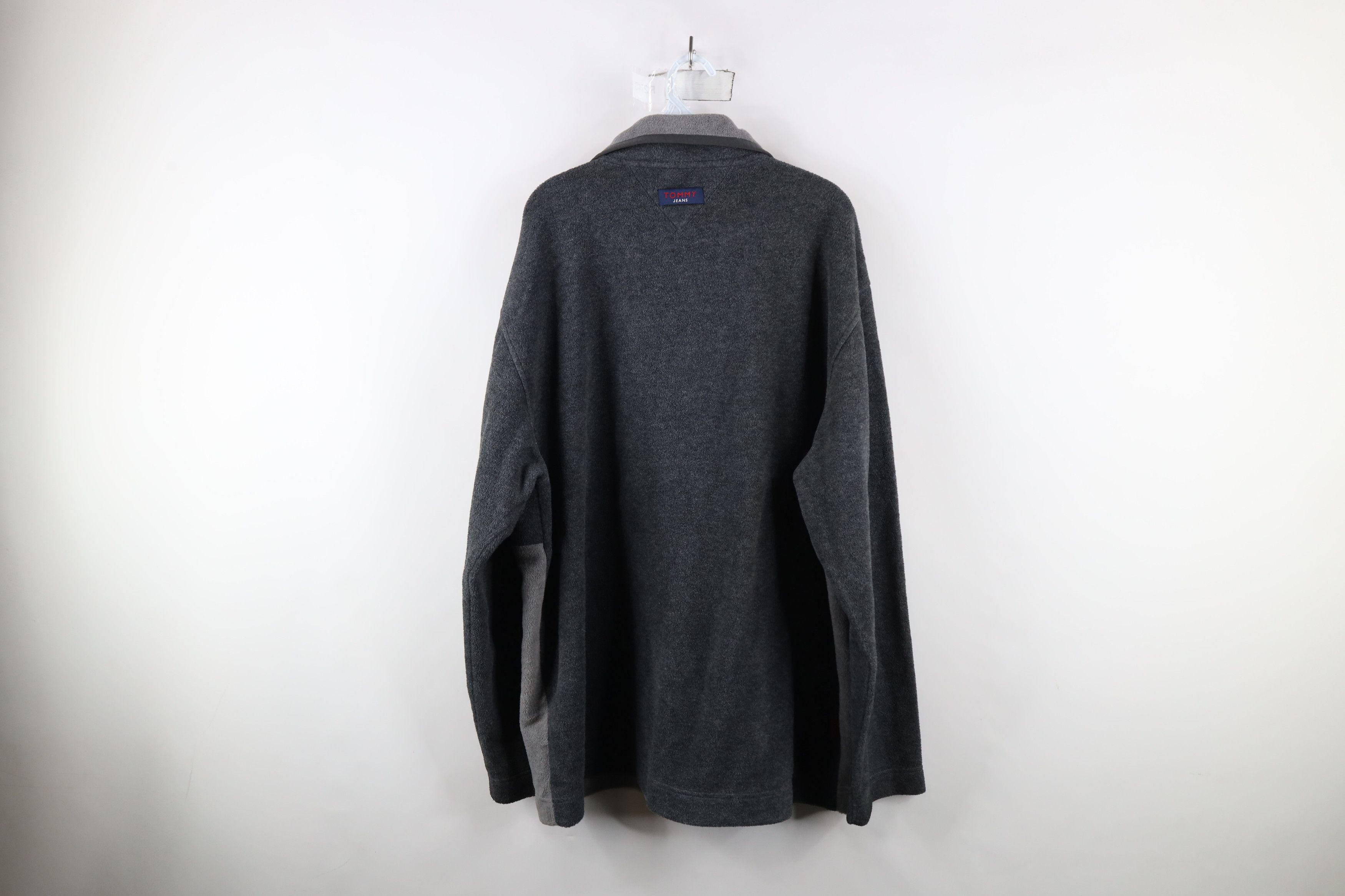 Tommy Hilfiger × Vintage Vintage 90s Tommy Hilfiger Block Half Zip Fleece Sweater Size US XXL / EU 58 / 5 - 10 Thumbnail