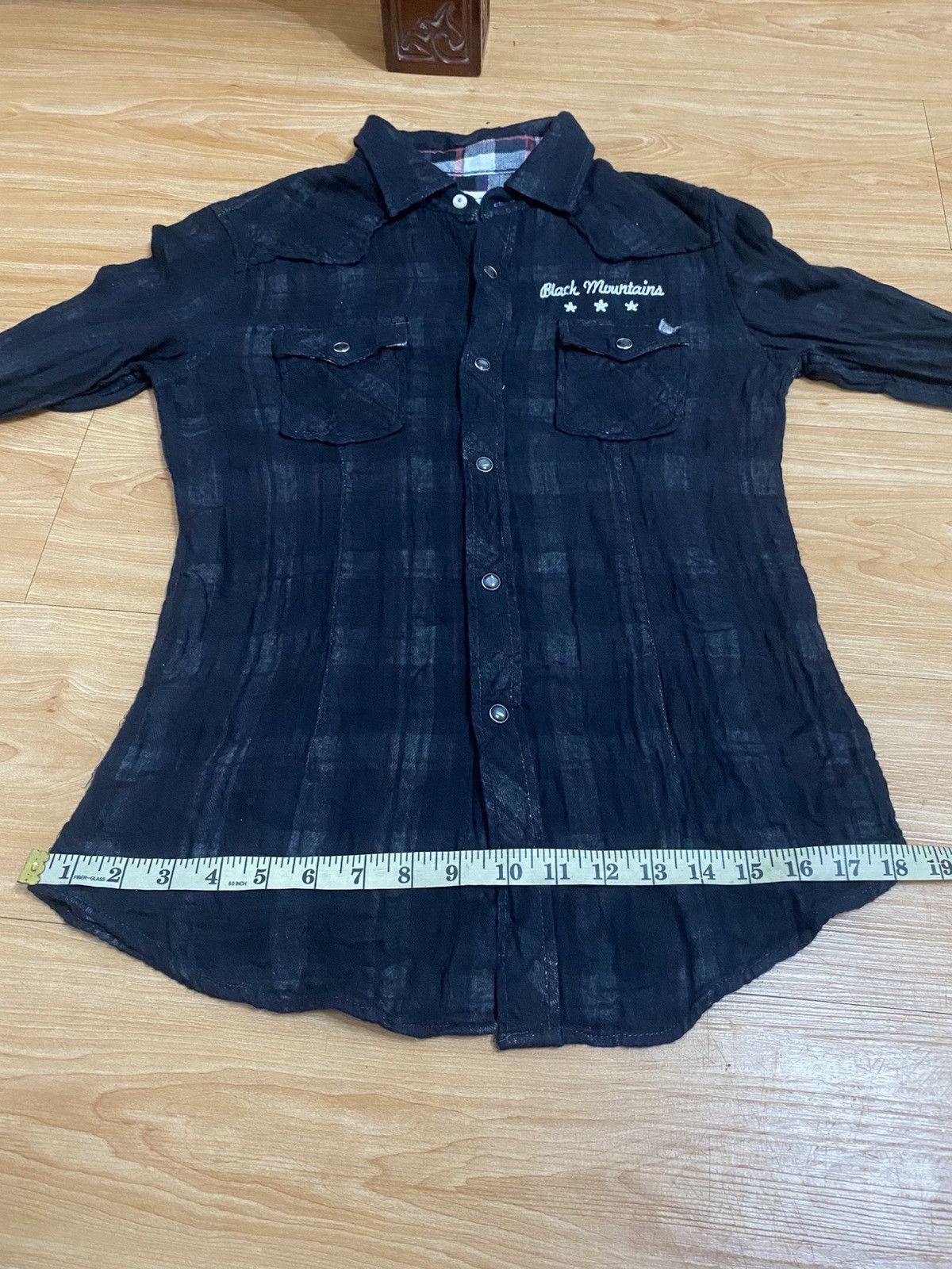 Japanese Brand Vintage Black Mountains Western Shirt – Snap Buttons Size L / US 10 / IT 46 - 13 Thumbnail