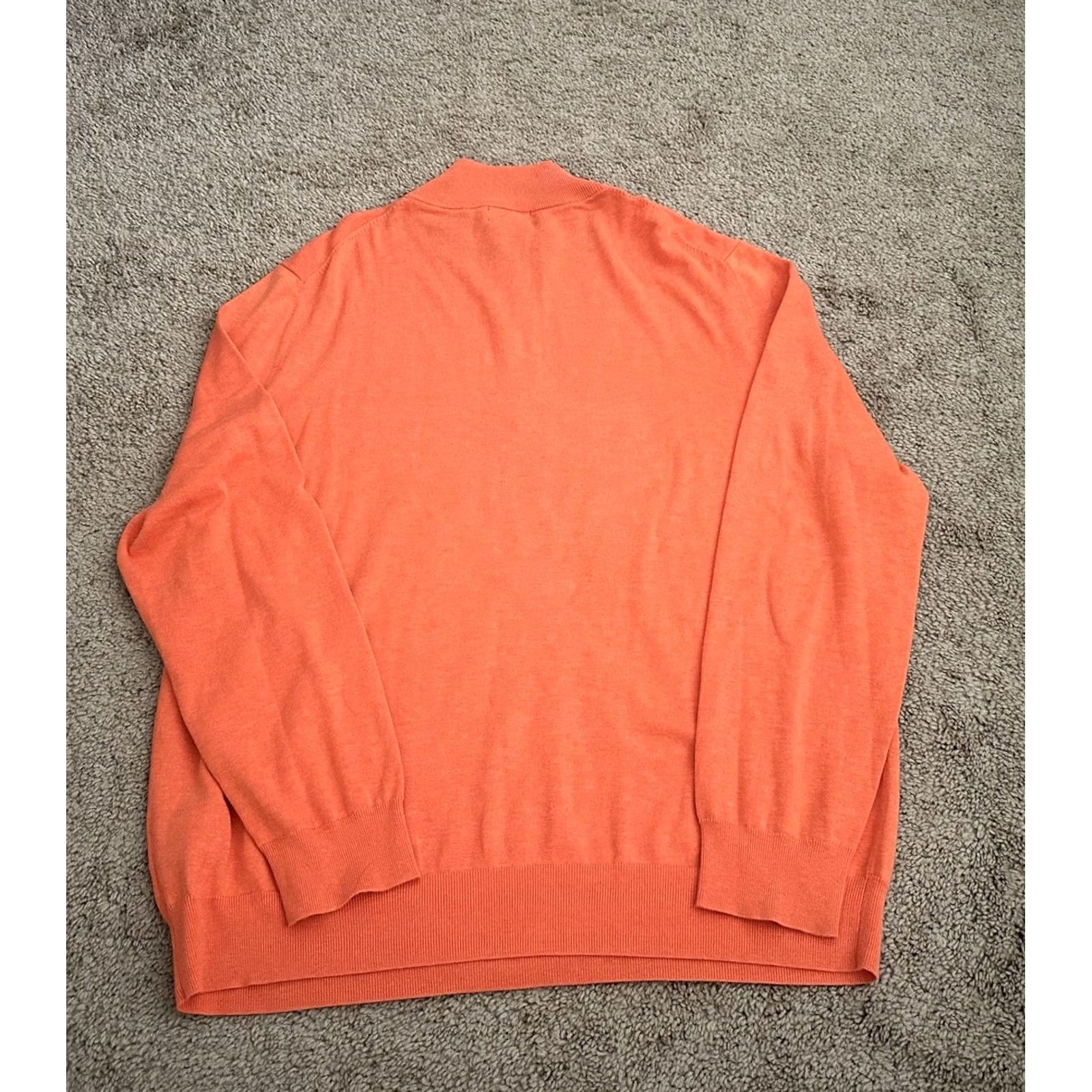 Brooks Brothers Brooks Brothers Sweater Mens XL 1/4 Zip Golf Performance Heritage Orange Pullover Mock Neck Knit Classic Preppy Suiting Style Size US XL / EU 56 / 4 - 3 Thumbnail