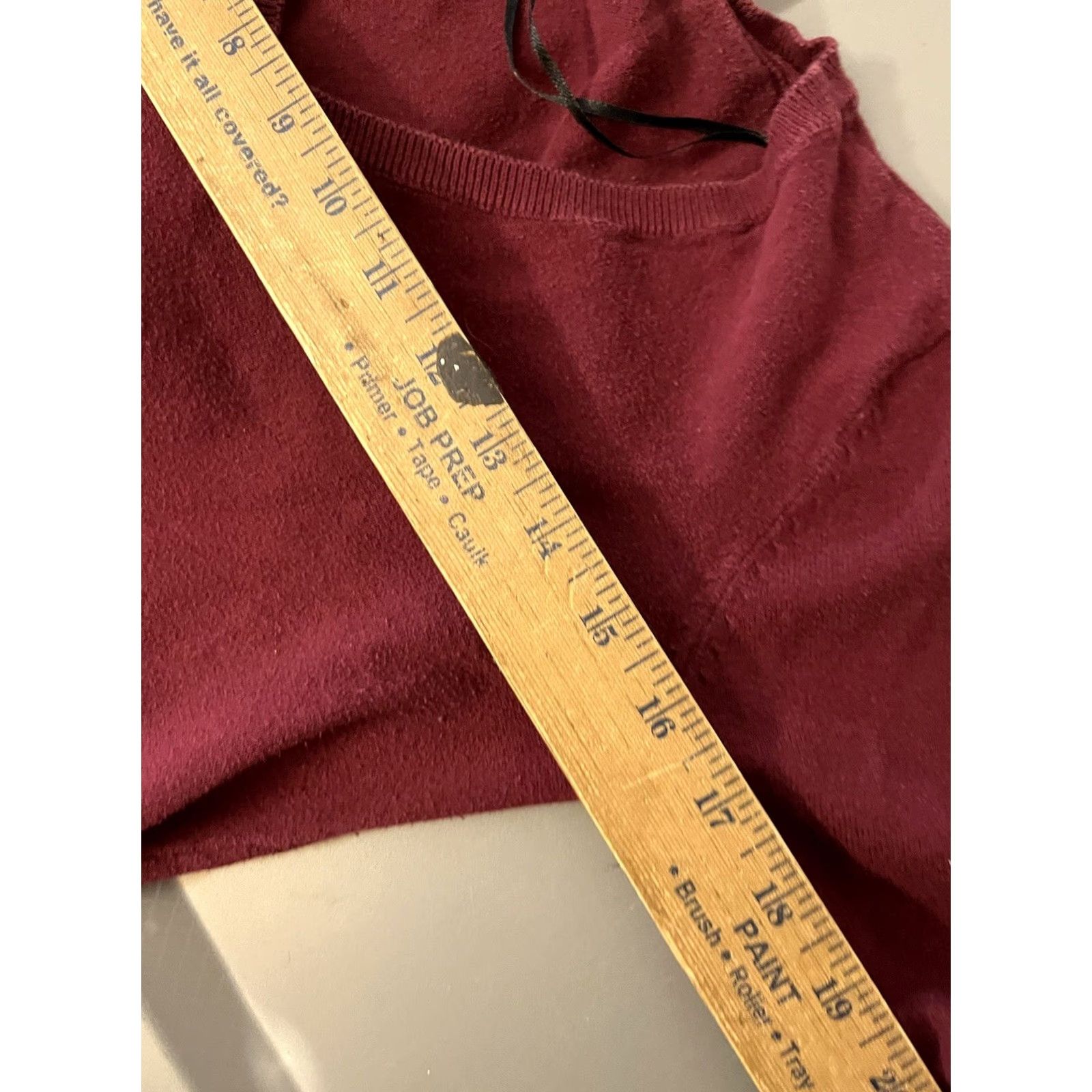 H&M H&M Basic V Neck Pullover Sweater Women's Size Small Maroon Long Sleeve Size S / US 4 / IT 40 - 5 Thumbnail