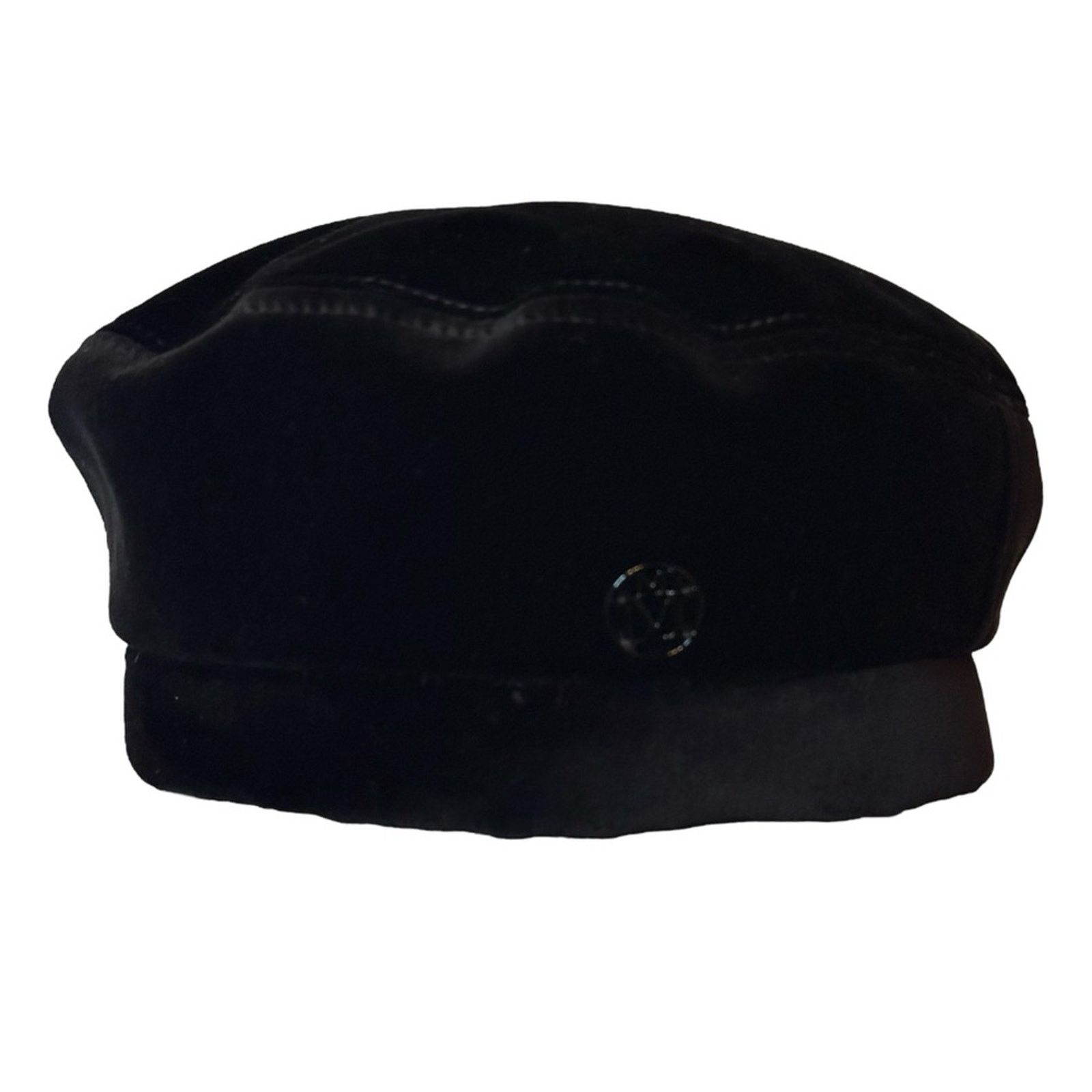 Maison Michel New Billy Black Velvet Beret size M 58 cm Designer Hat Size ONE SIZE - 1 Thumbnail