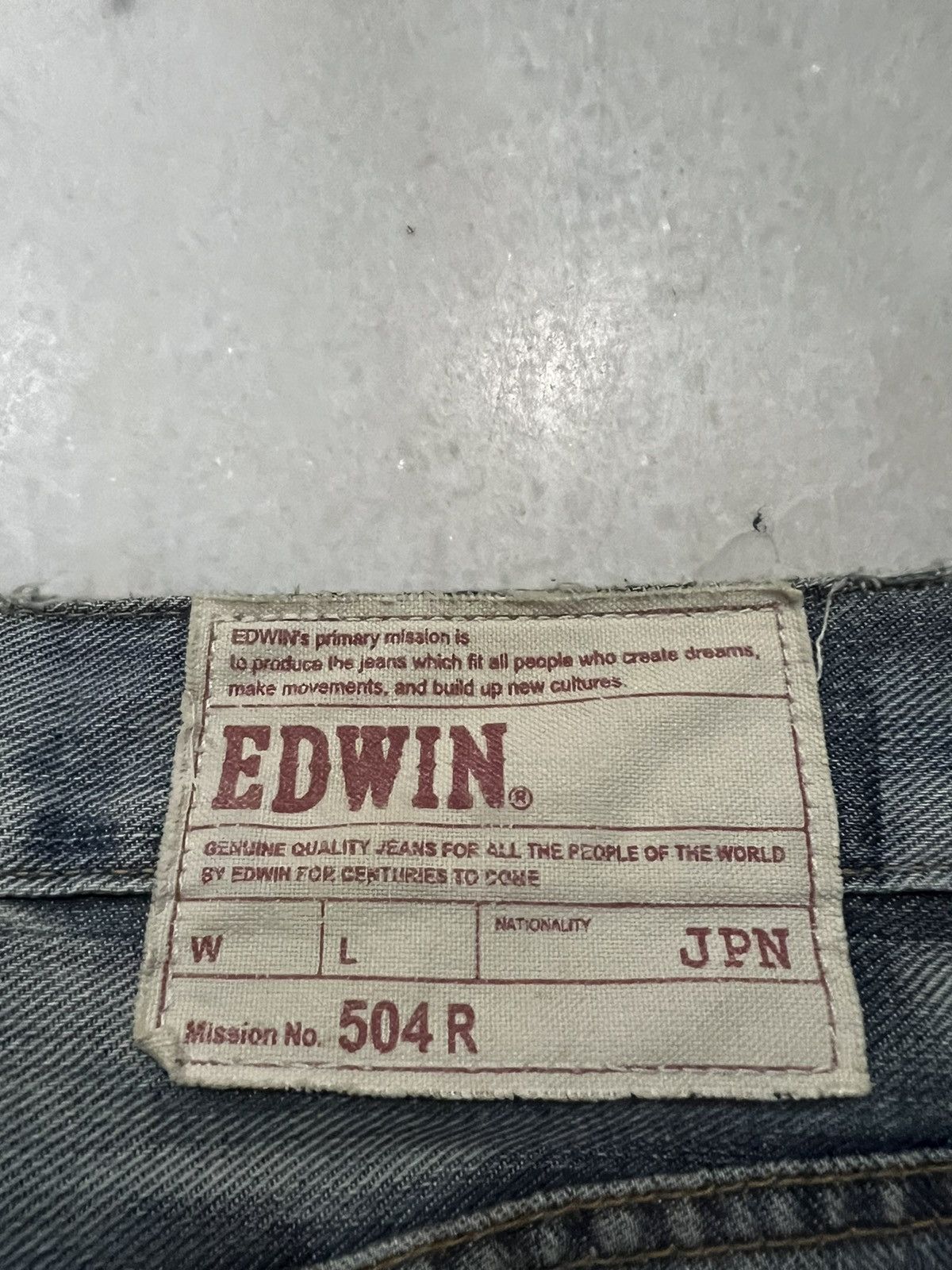 Edwin × If Six Was Nine × Le Grande Bleu (L.G.B.) VINTAGE EDWIN 504 R MUD WASH DISTRESS JEANS Size US 30 / EU 46 - 20 Thumbnail