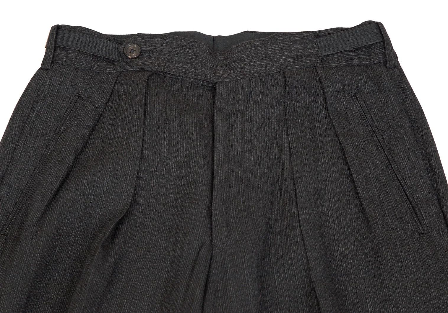 Yohji Yamamoto Yohji Yamamoto Suspenders Decorated Pinstripe Pants Size US 38 / EU 54 - 2 Thumbnail