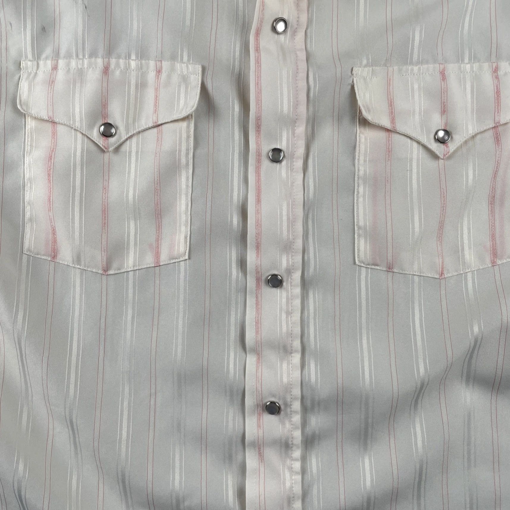 Vintage VINTAGE Panhandle Slim Pearl Snap Long Sleeve Button Up Shirt USA XL White Slimming Regular Mens Size US XL / EU 56 / 4 - 3 Thumbnail