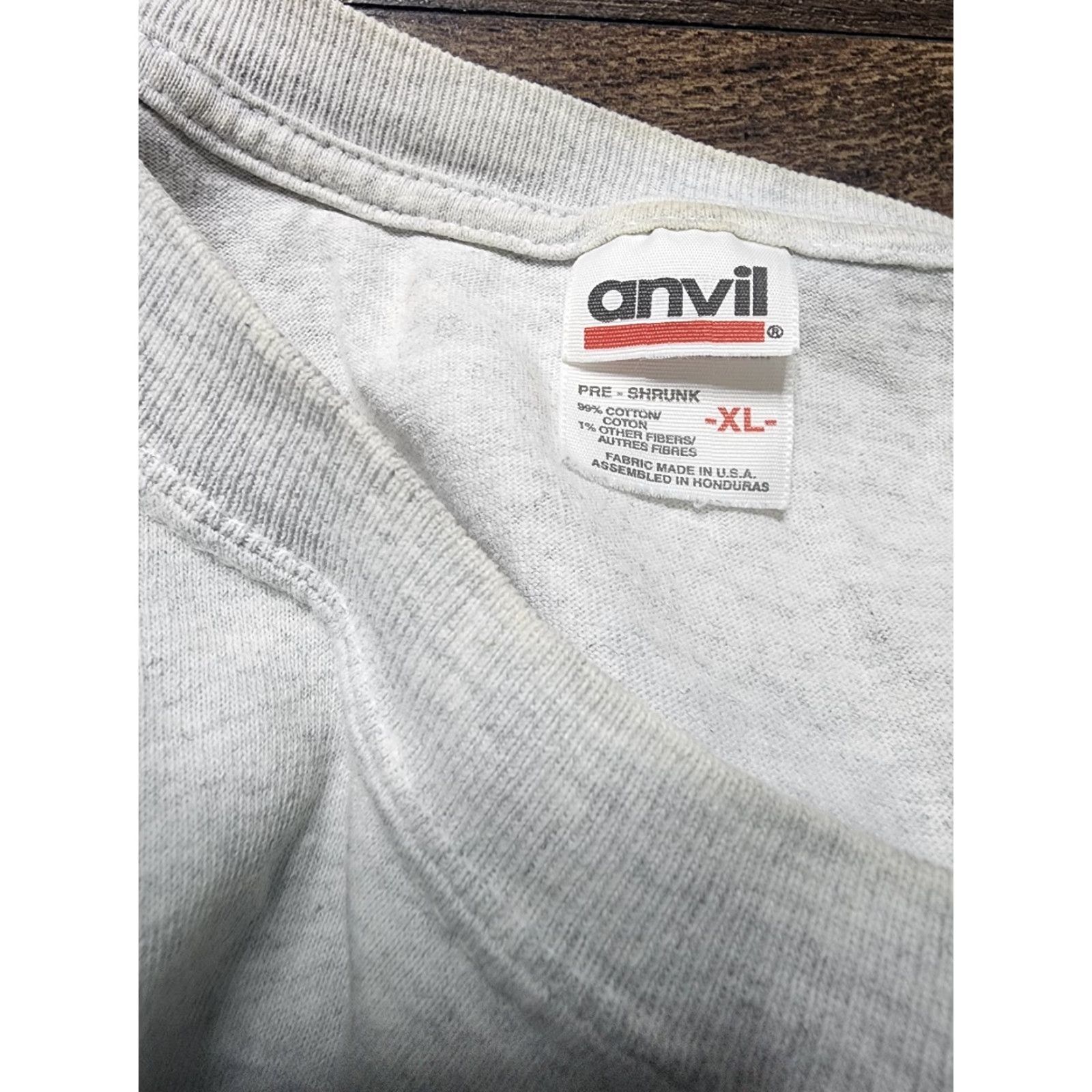 Anvil VINTAGE Anvil Delaware River T Shirt Patriotic Graphic Short Sleeve Crew Neck XL Gray Adult Unisex Distressed 100% Cotton Size US XL / EU 56 / 4 - 4 Thumbnail