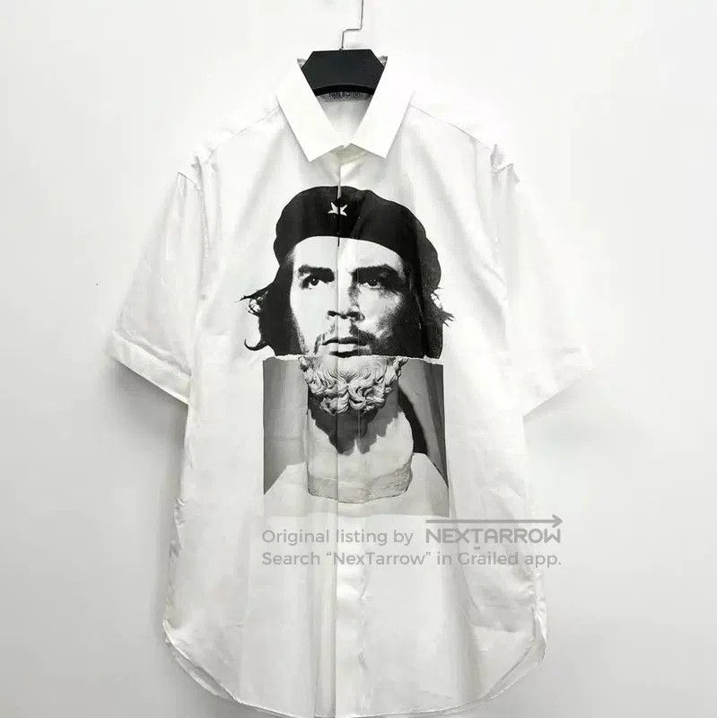 Neil Barrett Neil Barrett White Graphic Short Sleeve Shirt . Size US L / EU 52-54 / 3 - 1 Thumbnail