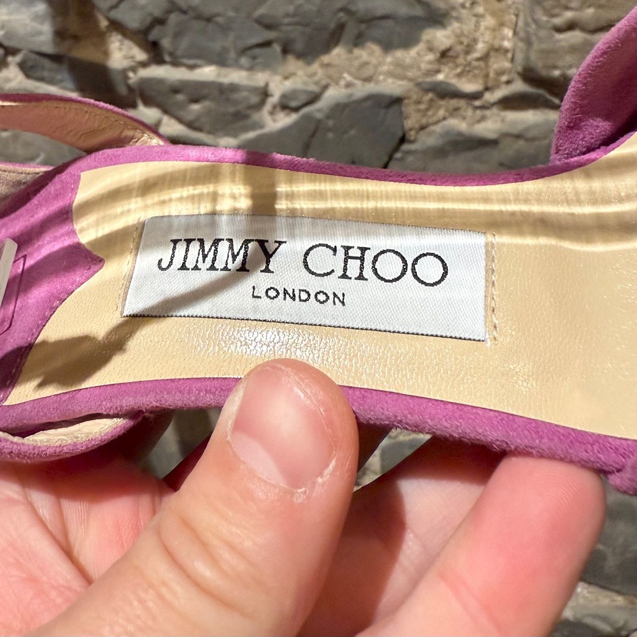 Jimmy Choo Jimmy Choo Purple Suede Greta Platform Sandals Size US 8.5 / IT 38.5 - 10 Thumbnail