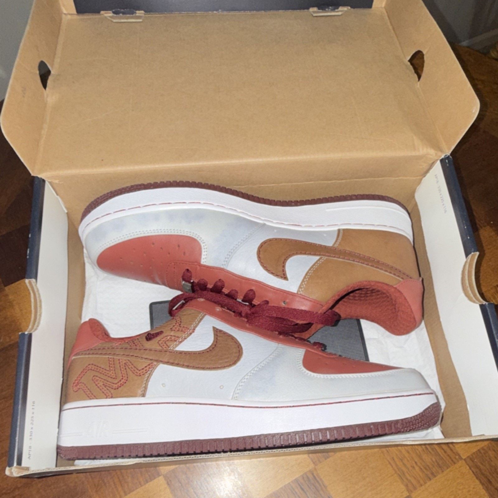 Nike Nike Air Force 1 Premium '07 White Pinenut Terra Cotta Men10 Size US 10 / EU 43 - 8 Thumbnail