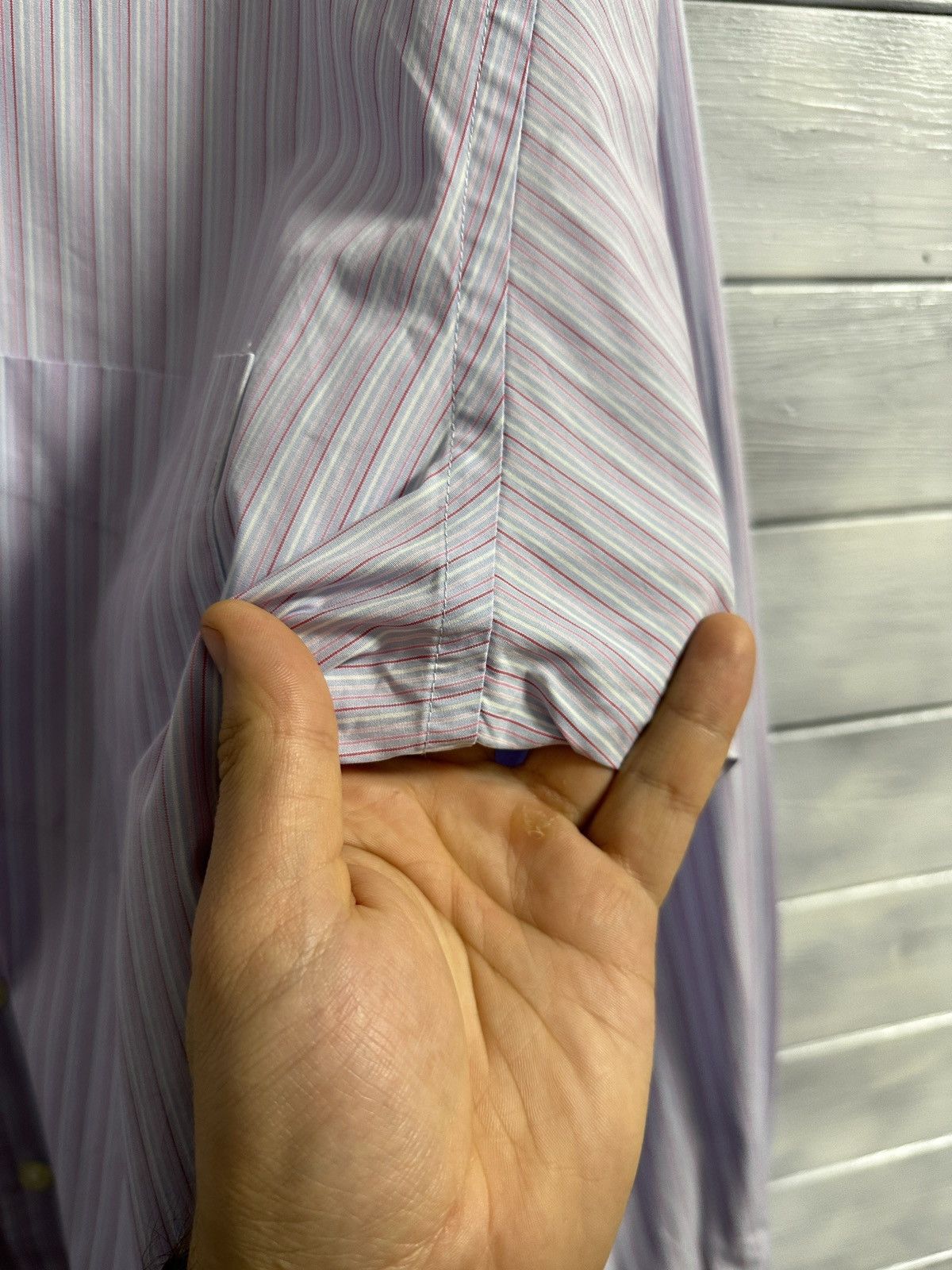 Balmain Rare Luxury Shirt Balmain Home Two Fold Cotton Vintage Size US L / EU 52-54 / 3 - 4 Thumbnail